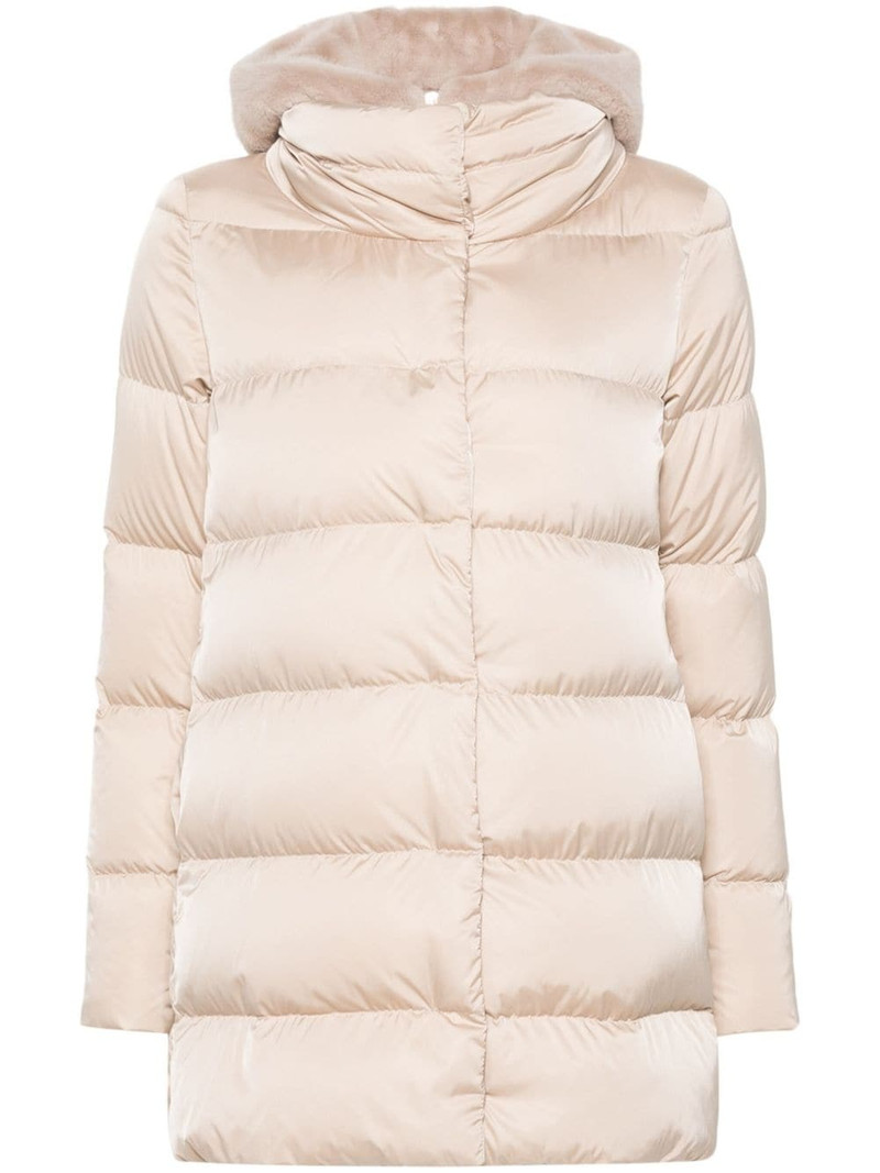 faux-fur quilted down jacket 1