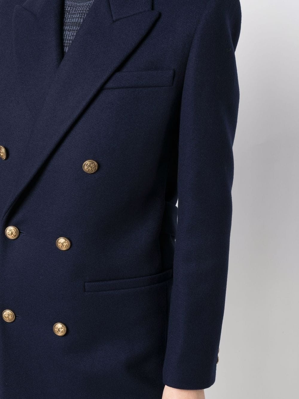 double-breasted tailored coat - 5