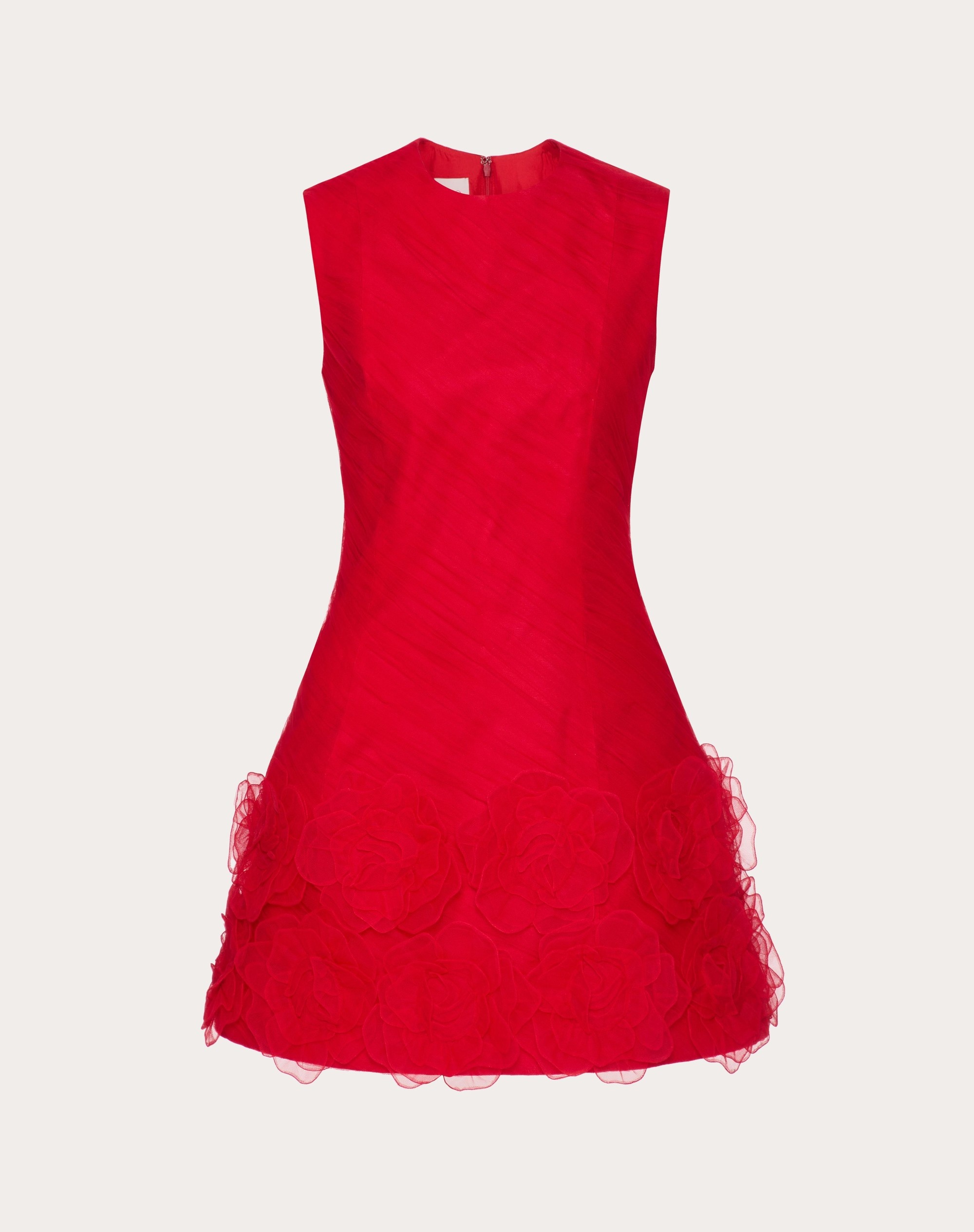 green emerald velvet dress Embroidered Tulle Short Dress with Beaded Collar and Illusion Sweetheart Neckline XL / Pink main image 1