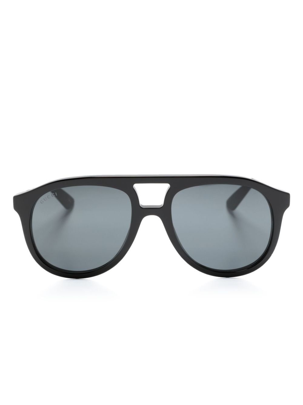 logo-plaque oversize-frame sunglasses - 1