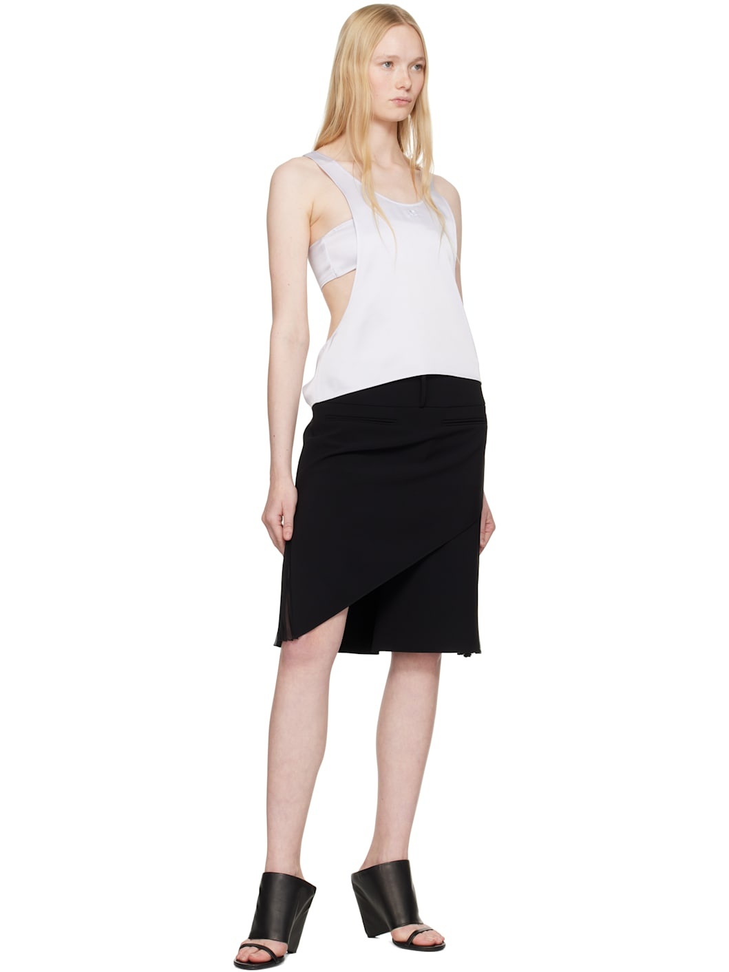Black Infinity Pleats Miniskirt - 4