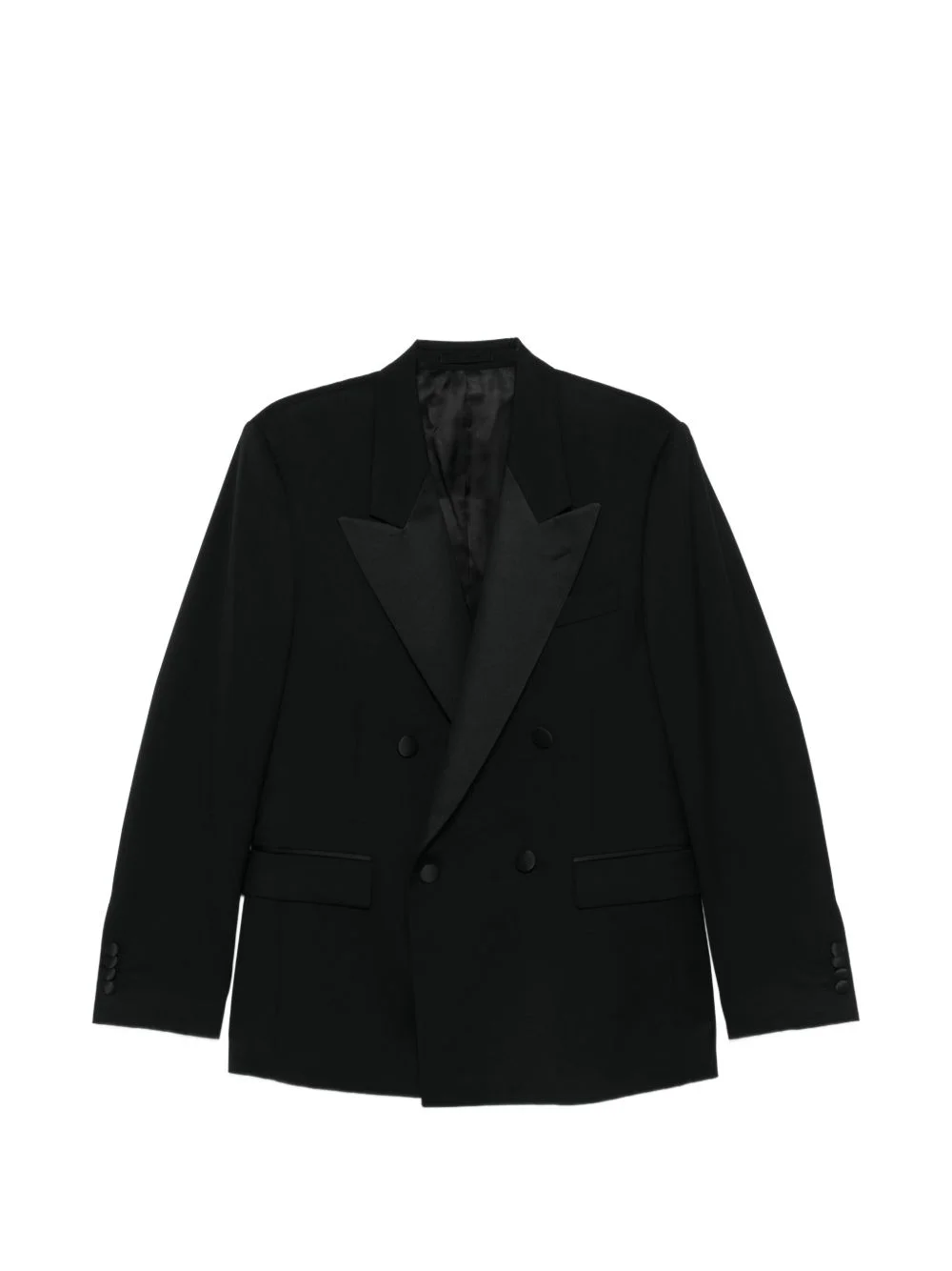 peaked-lapel double-breasted jacket - 1