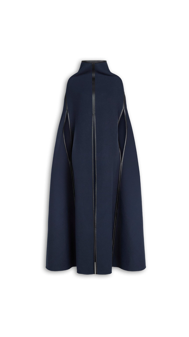 DOUBLE FACE WOOL CAPE COAT 1