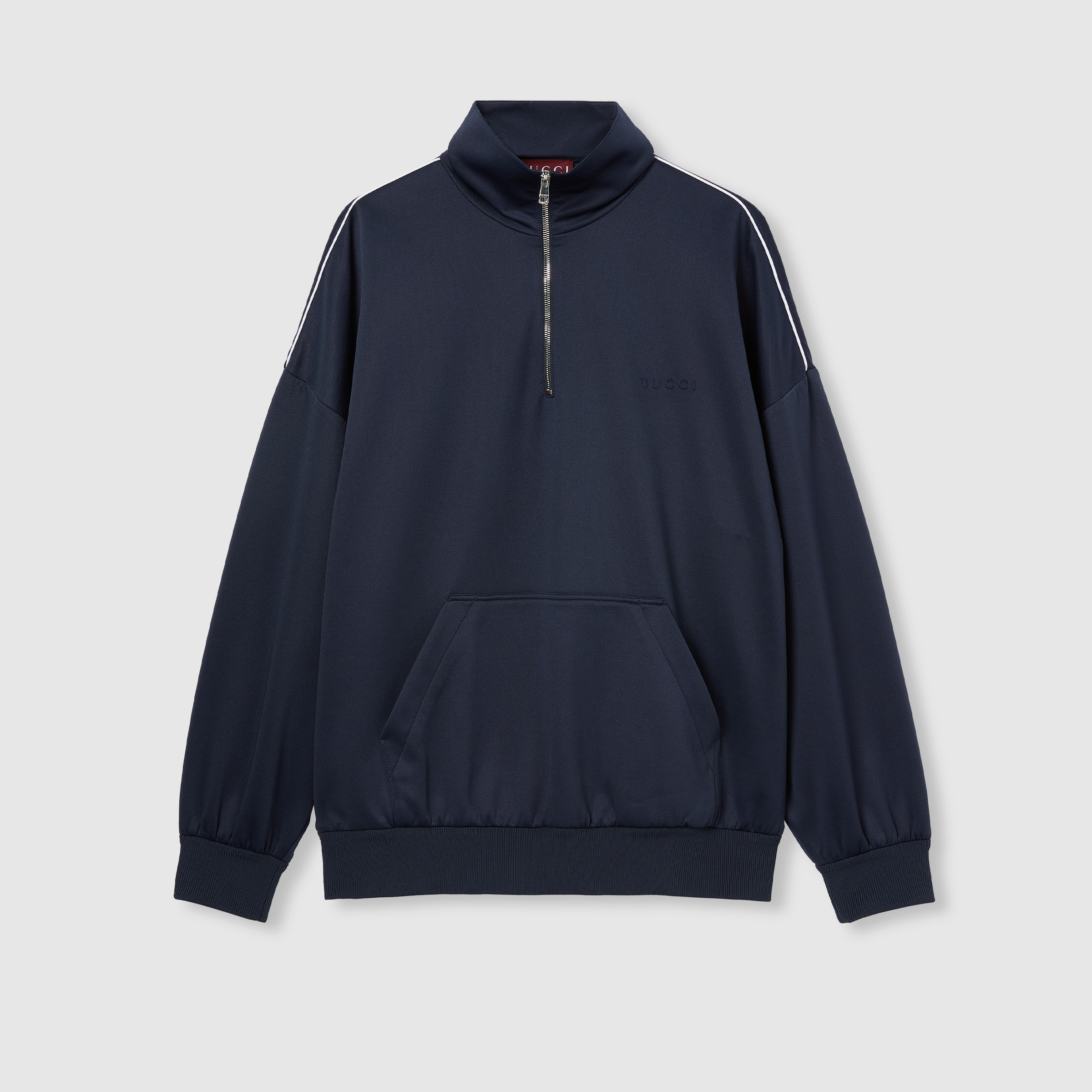 Technical jersey sweatshirt with embossed logo - 1
