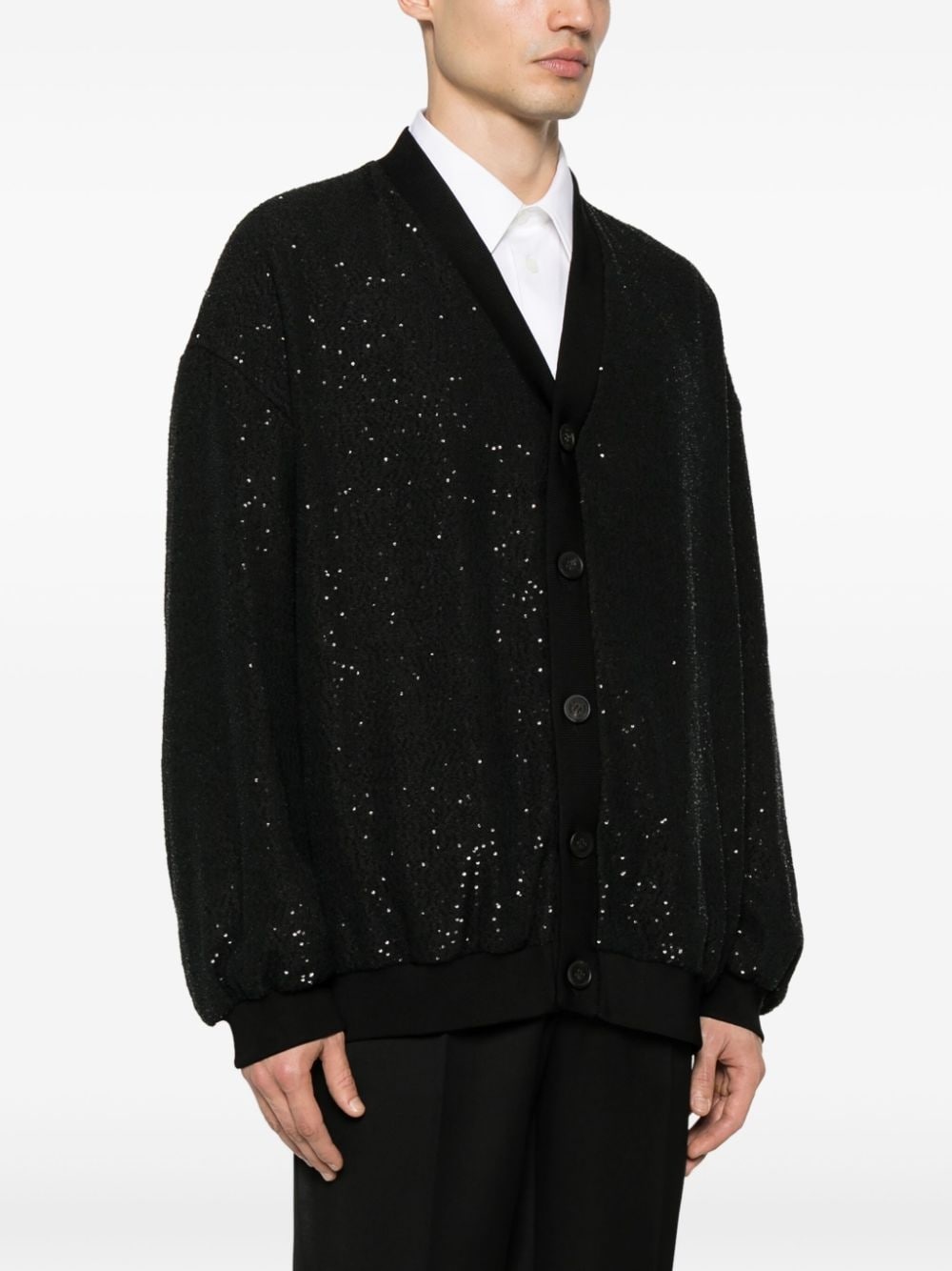 sequin-embellished cardigan - 3