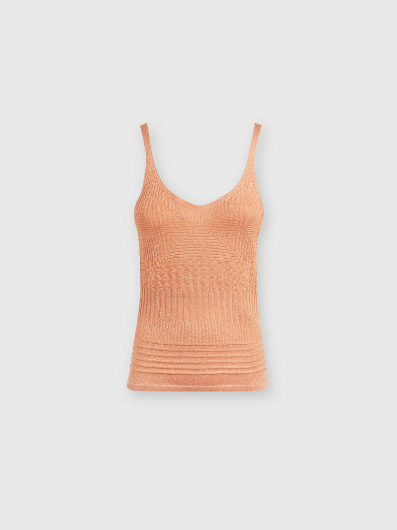 Lamé multi-processing viscose tank top 1