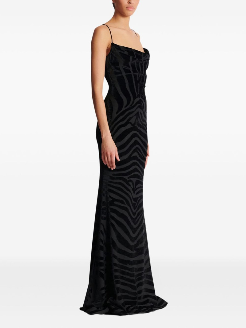 Balmain zebra-print maxi dress outlook
