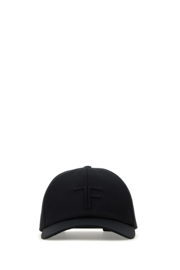 Black cotton baseball cap - 1