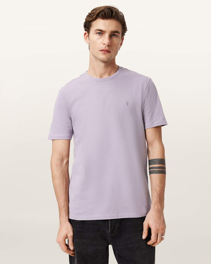 ALLSAINTS BRACE BRUSHED COTTON CREW NECK T-SHIRT outlook