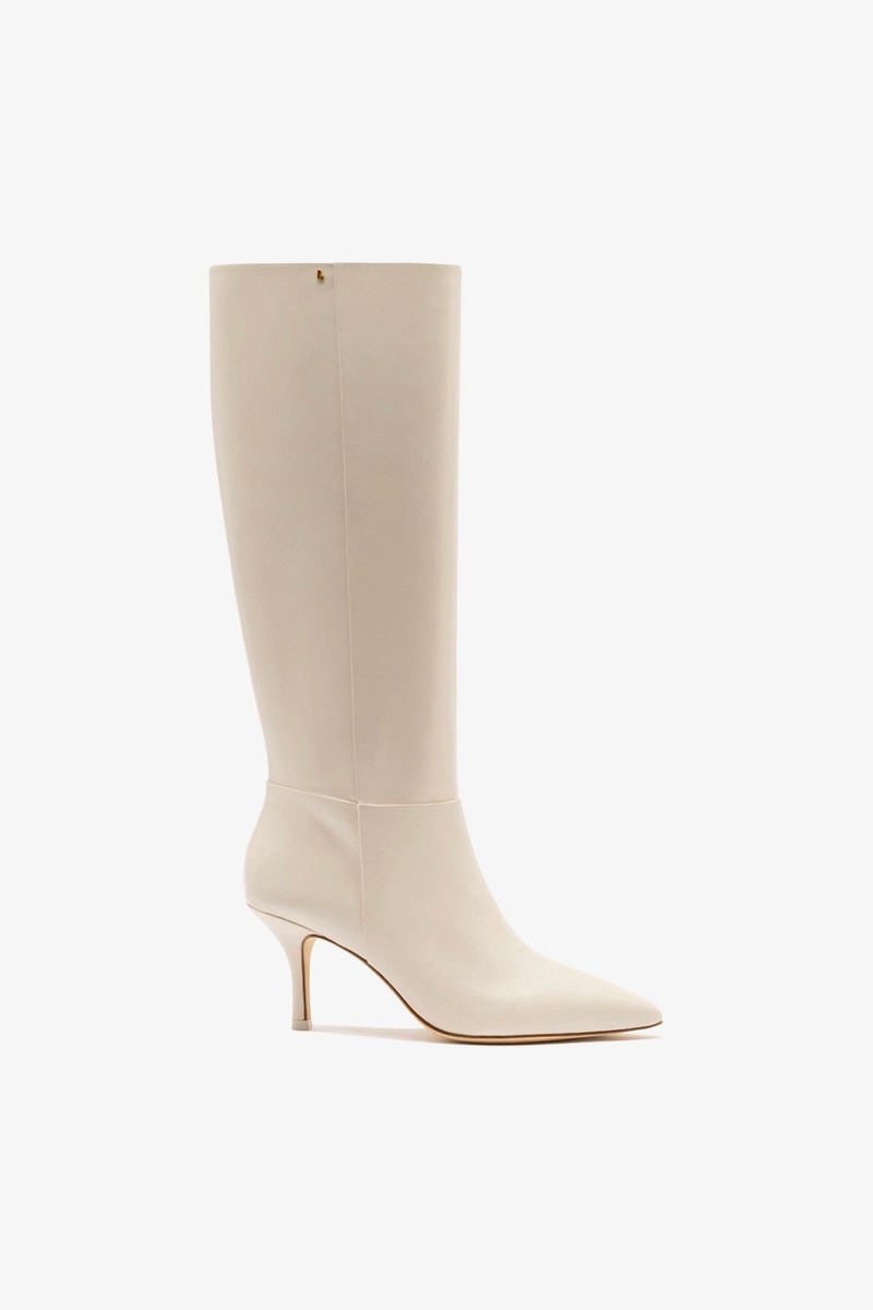 Kate Mid Boot In Ivory Leather 1