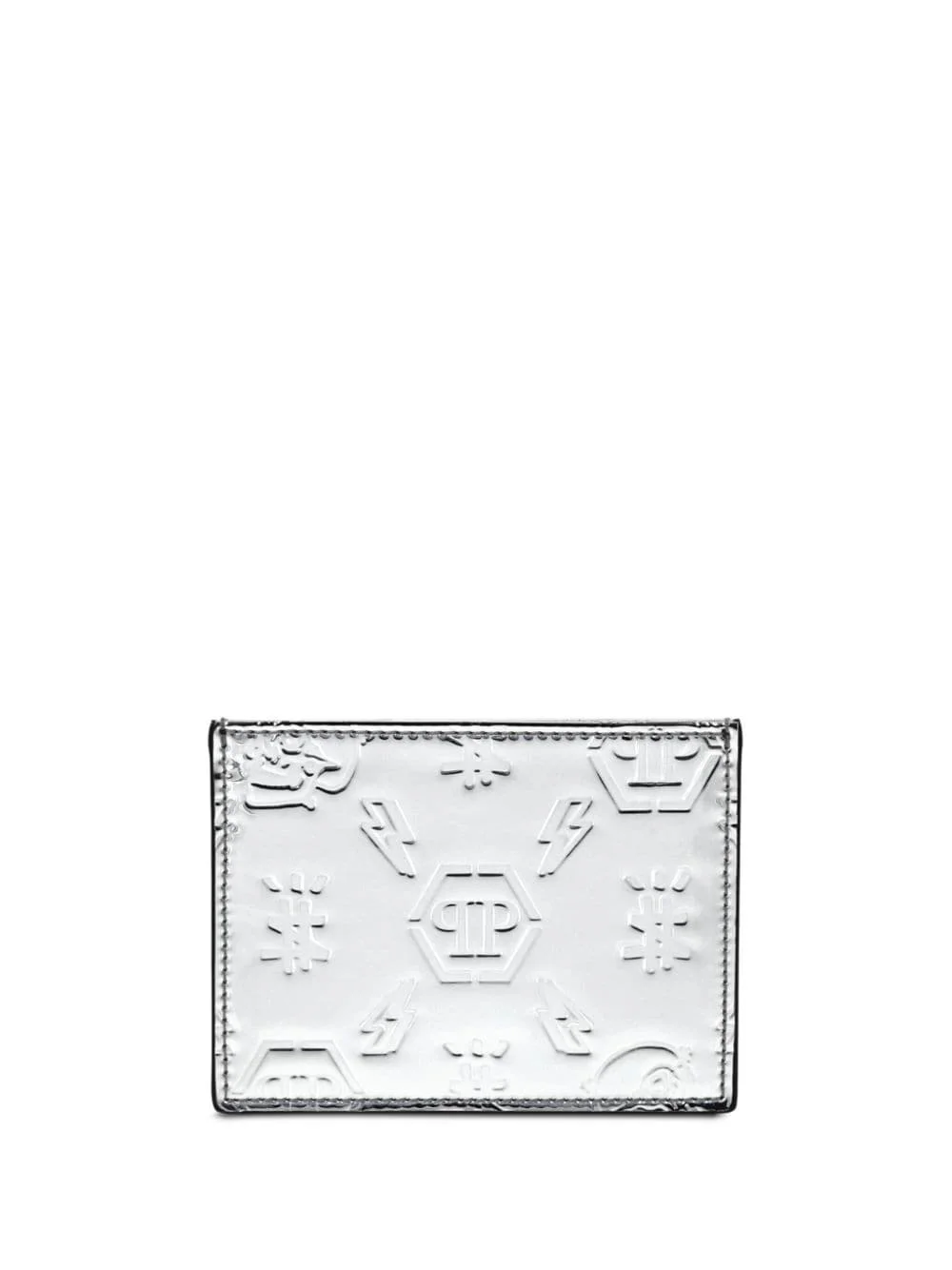 monogram-debossed leather cardholder - 1