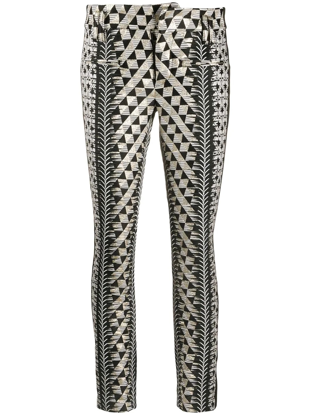 Two-tone  print trousers - 1