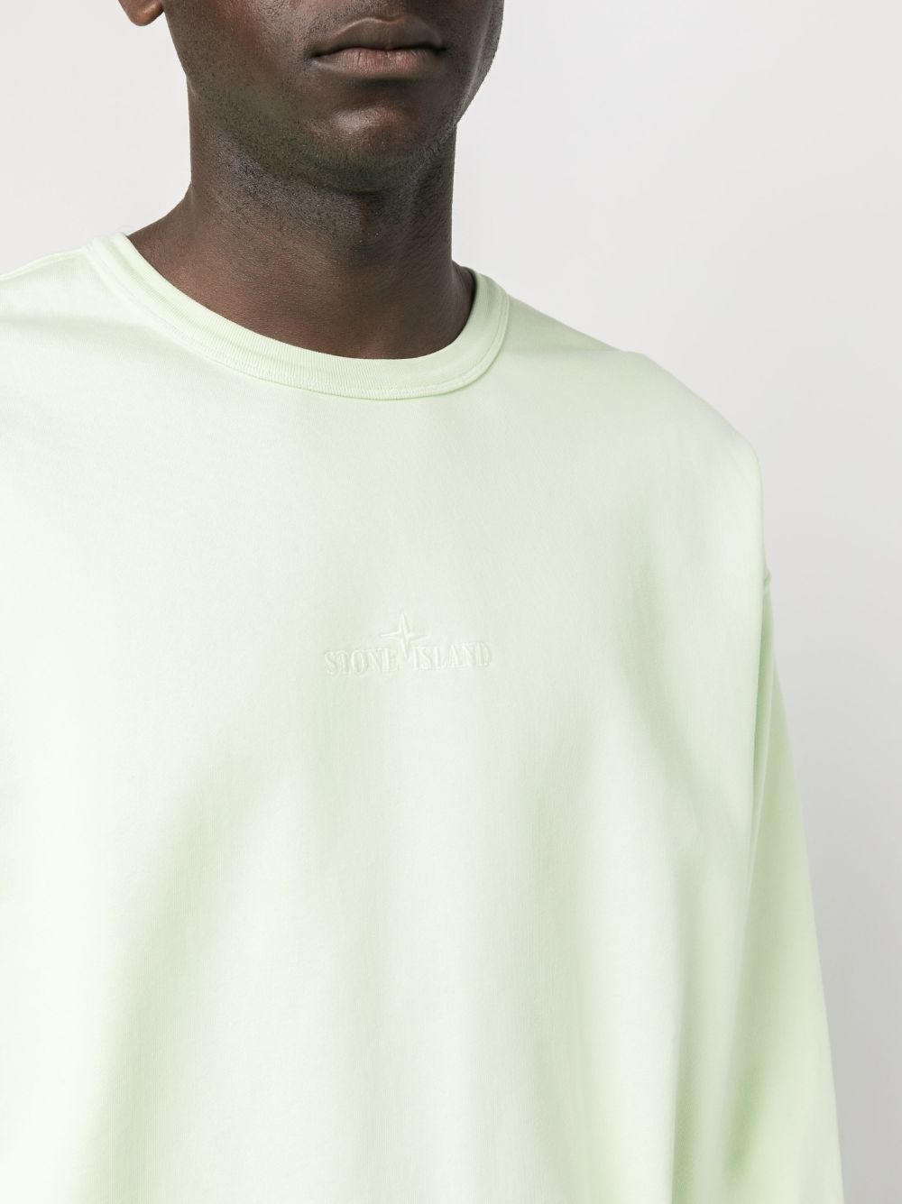 Stone Island Logo-Embroidered Cotton Sweatshirt