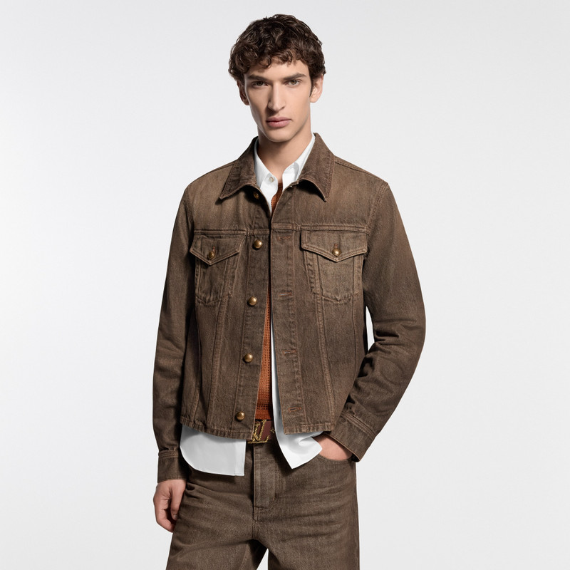 Coffee Indigo Denim Long-Sleeved Shirt 2