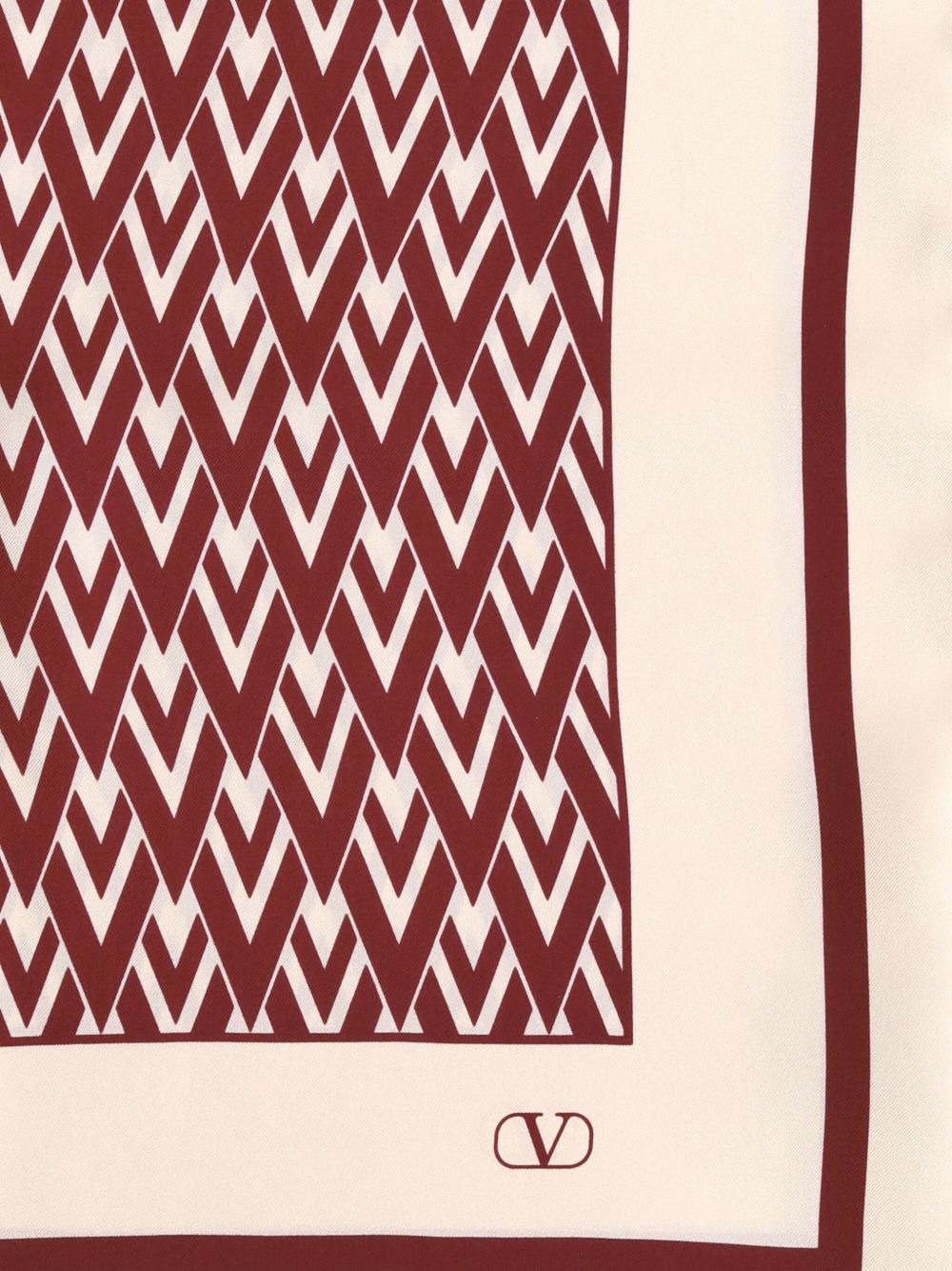 geometric-pattern silk scarf - 4