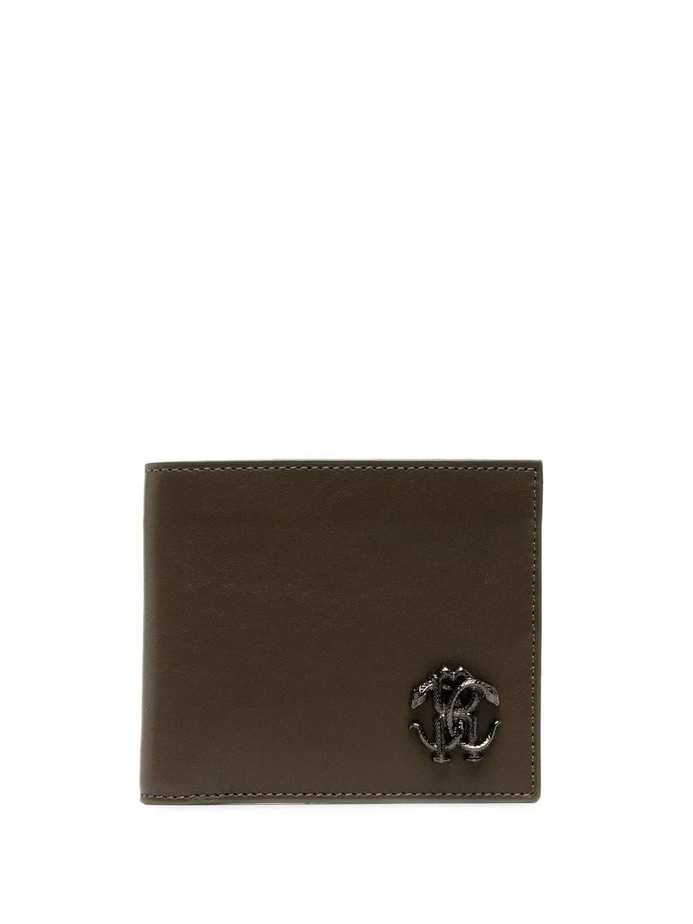 logo-plaque leather wallet - 1