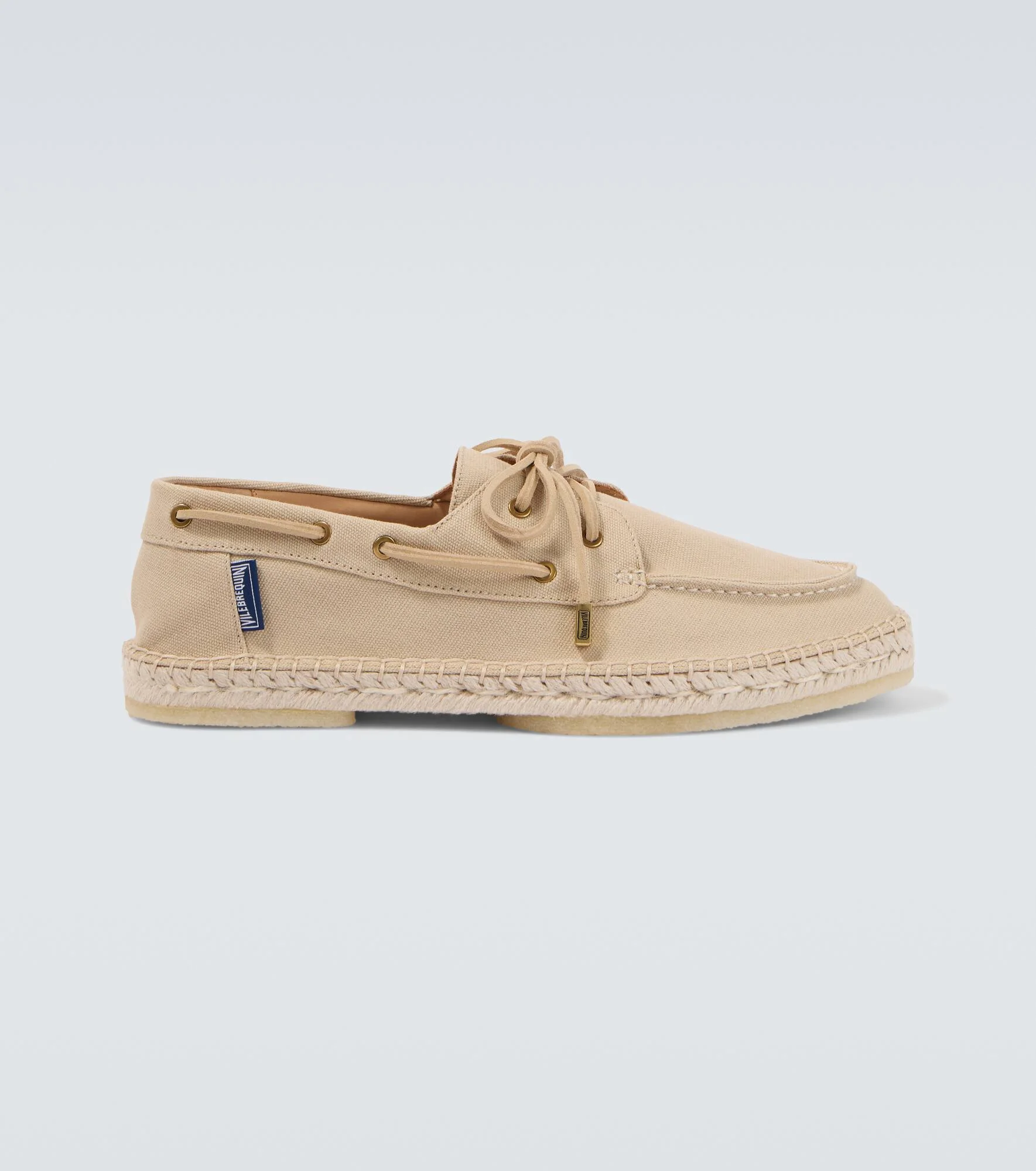 Suede-trimmed canvas espadrilles - 1