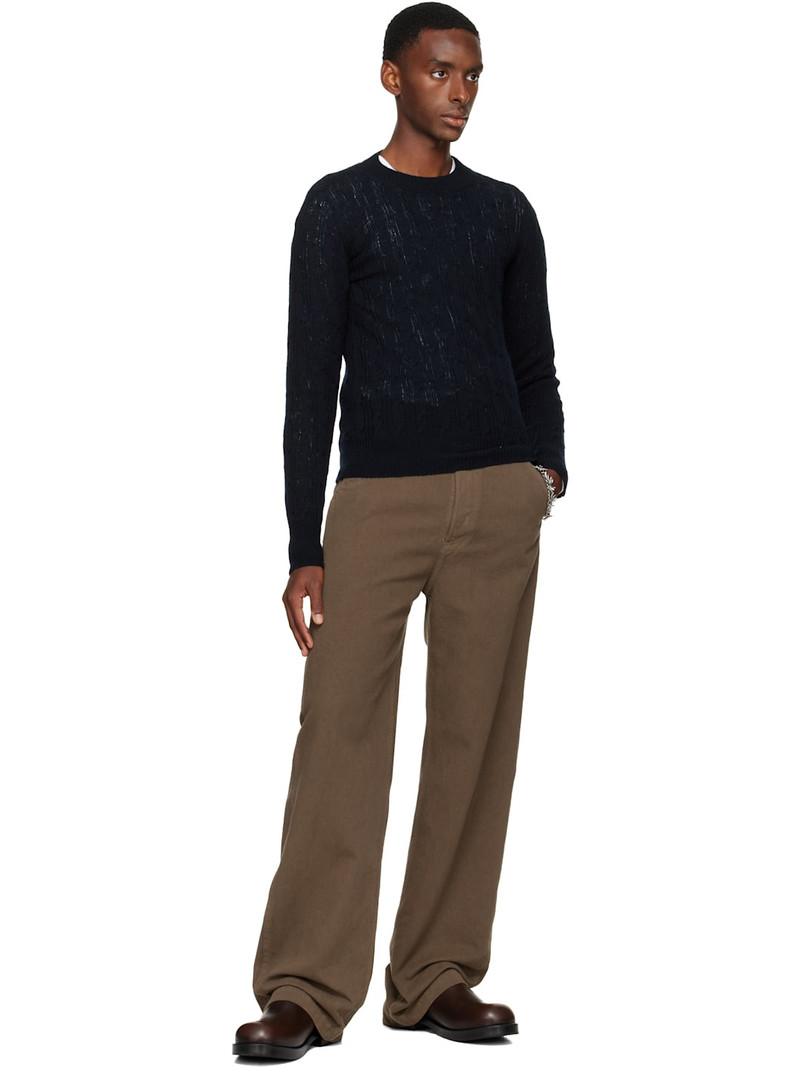 Dries Van Noten Black Crewneck Sweater outlook