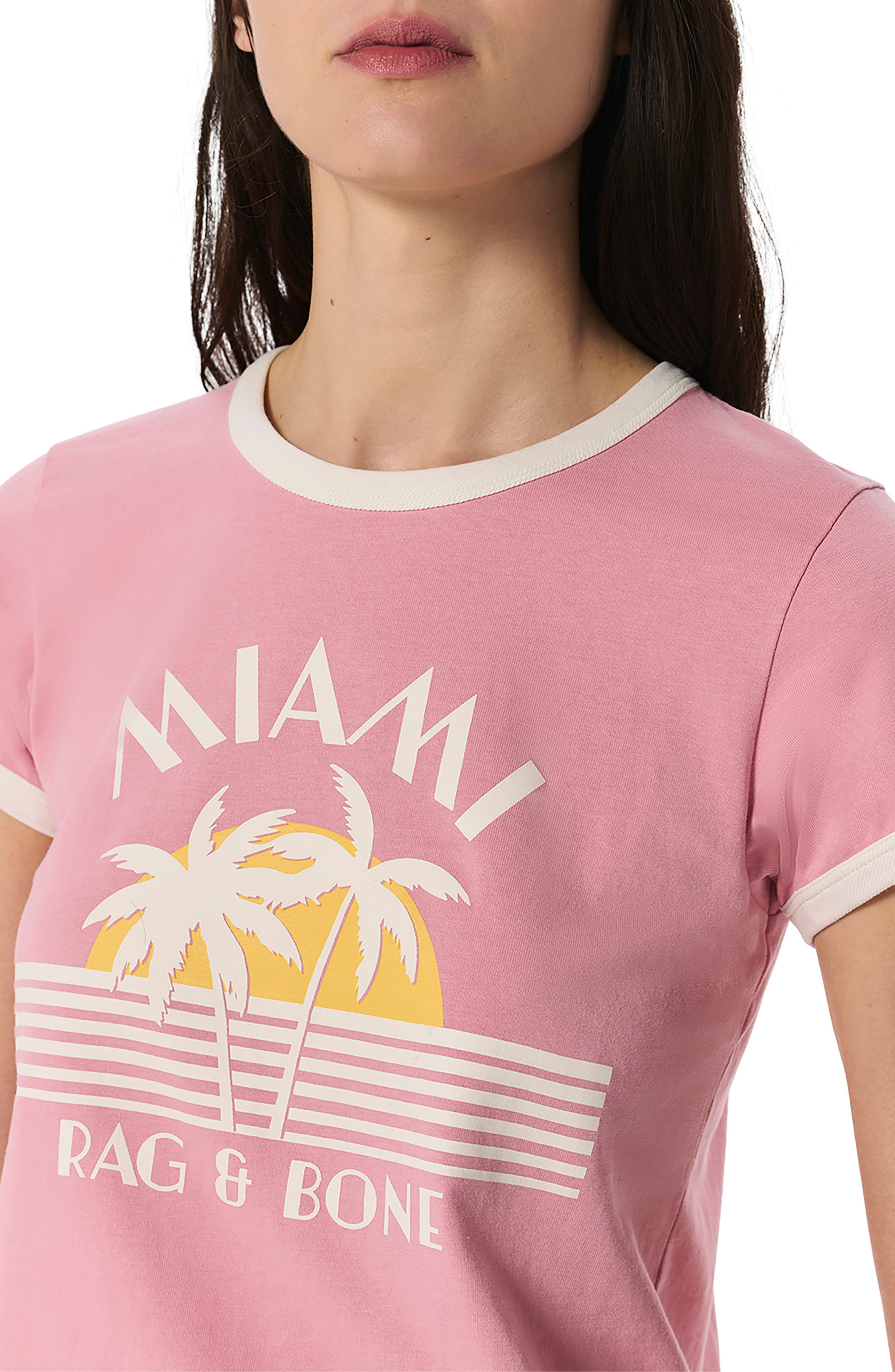 rag & bone Miami Cotton Graphic T-Shirt in Blush at Nordstrom - 5