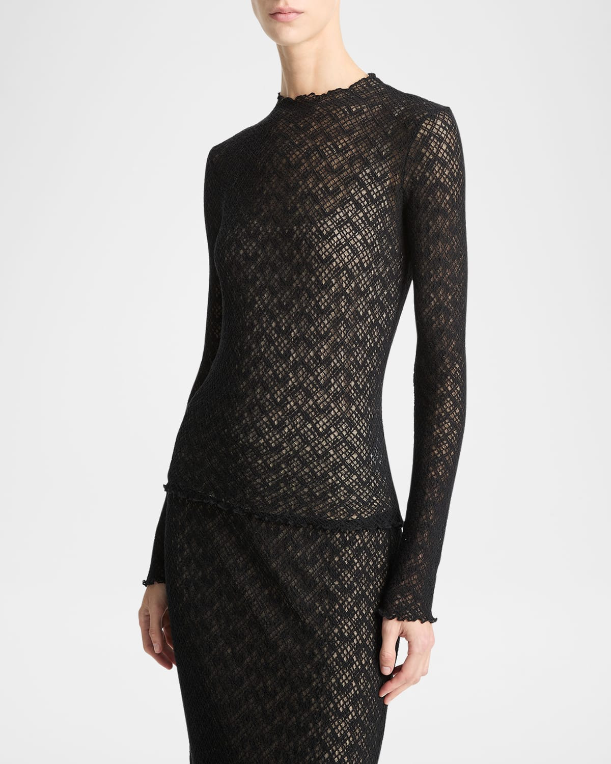 Lace Mock-Neck Top - 2