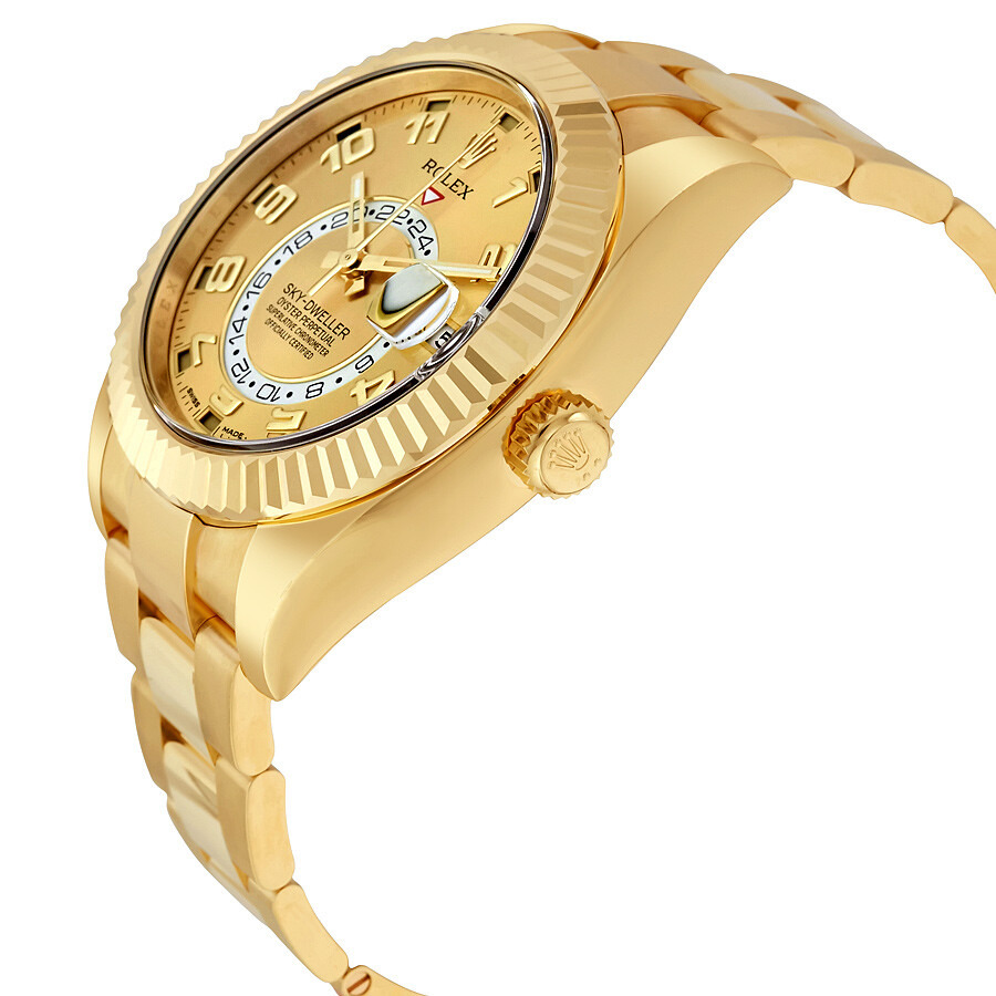 Pre-owned Rolex Sky Dweller GMT Automatic Champagne Dial Men's Watch 326938CAO - 2