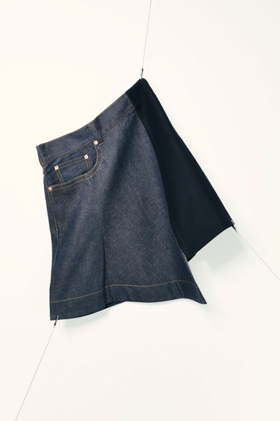 sacai Denim x Wool Melton Skirt outlook