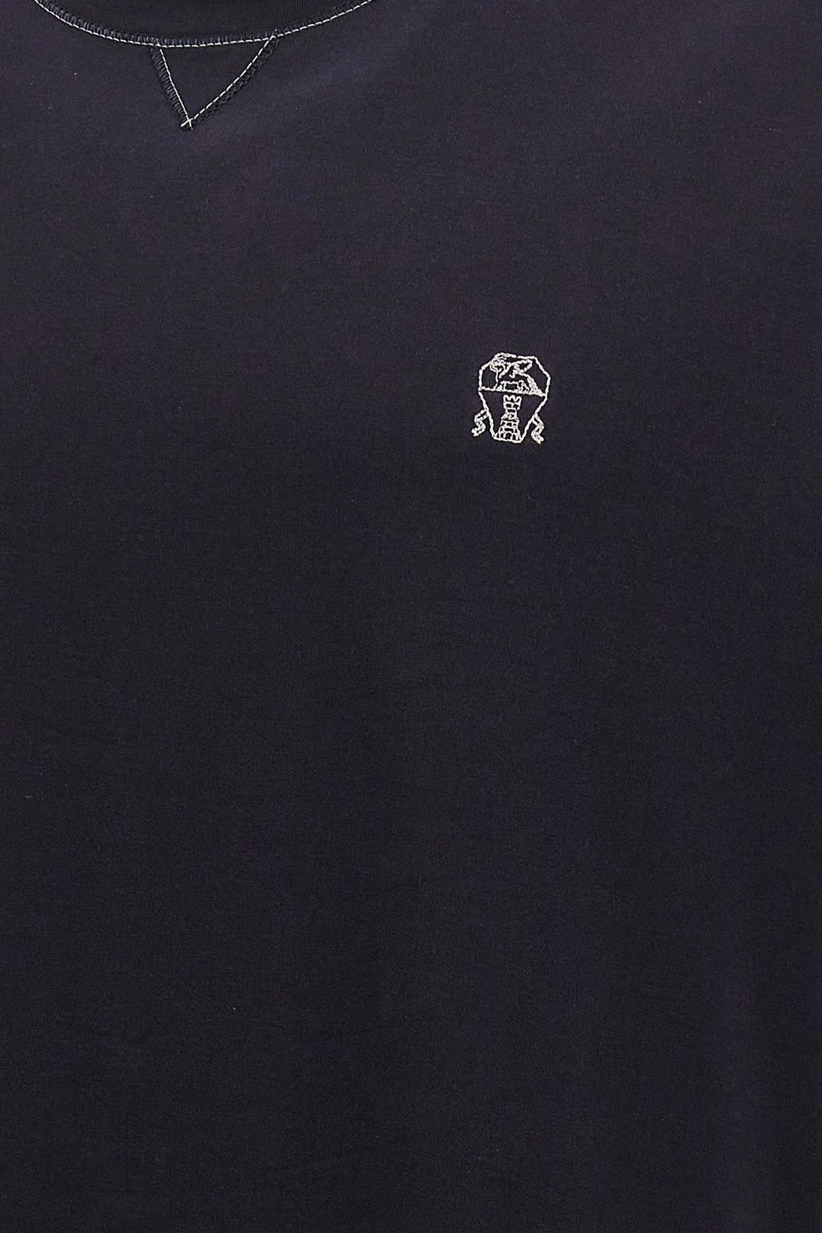 Brunello Cucinelli Men Logo Embroidery T-Shirt - 4