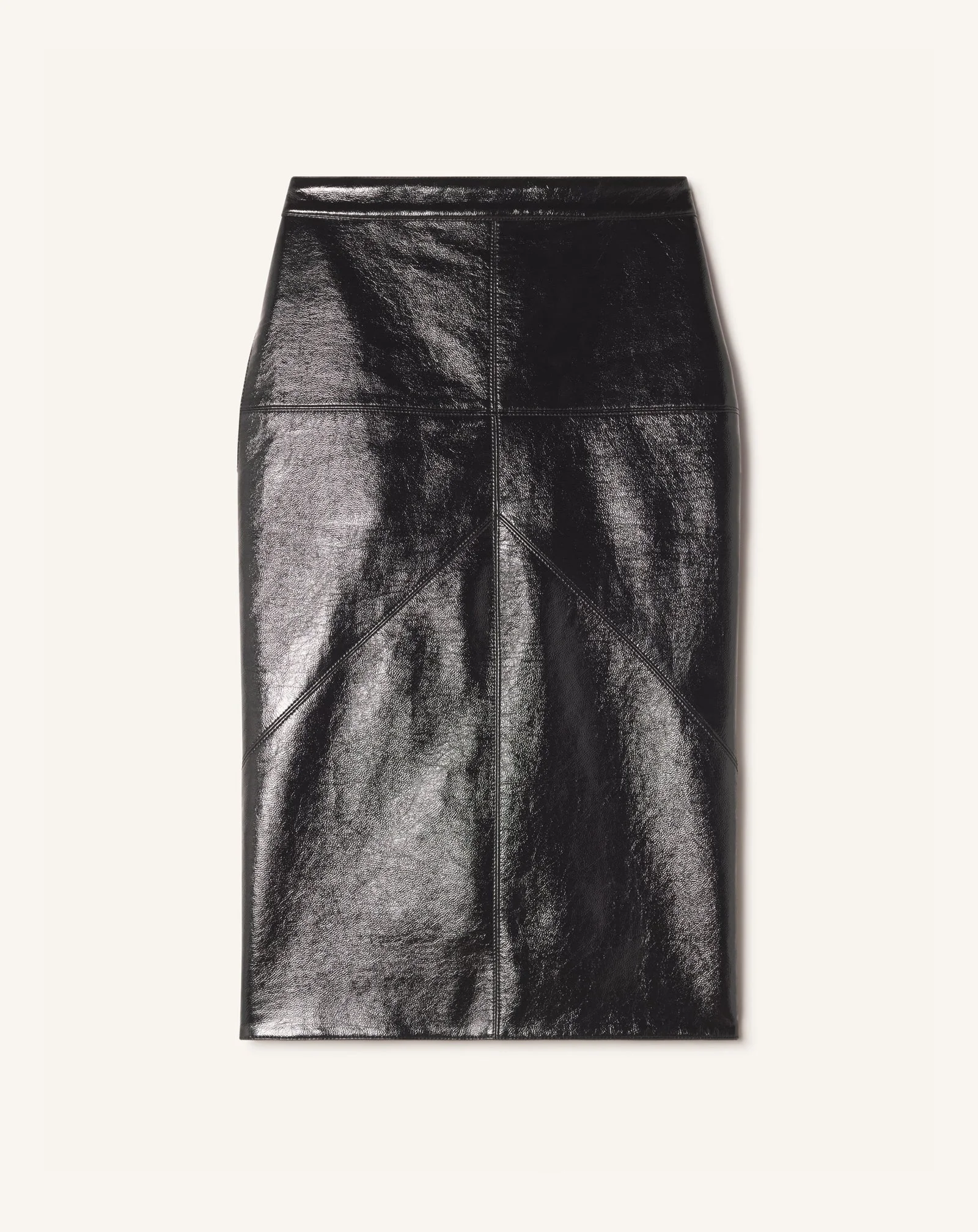 VINYL STRAIGHT SKIRT WITH CUT-OUTS - 1