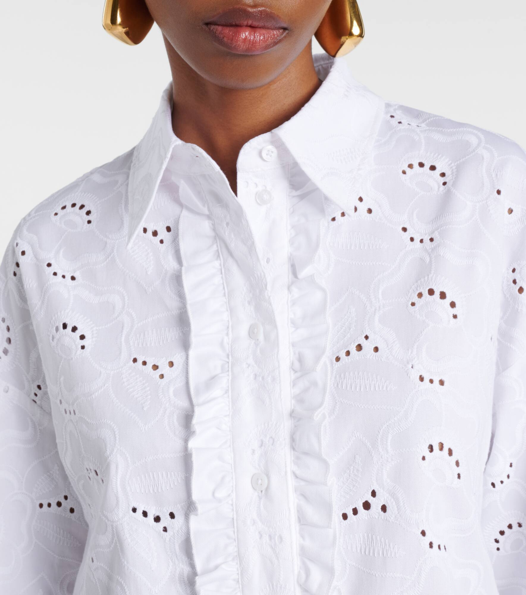 Summer Blossom broderie anglaise shirt - 4