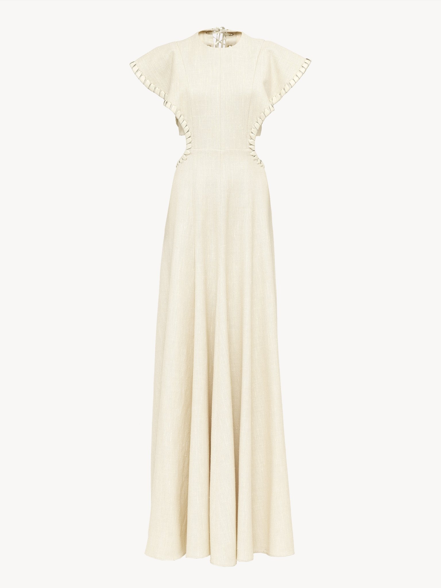 WING-SLEEVE LONG DRESS - 4