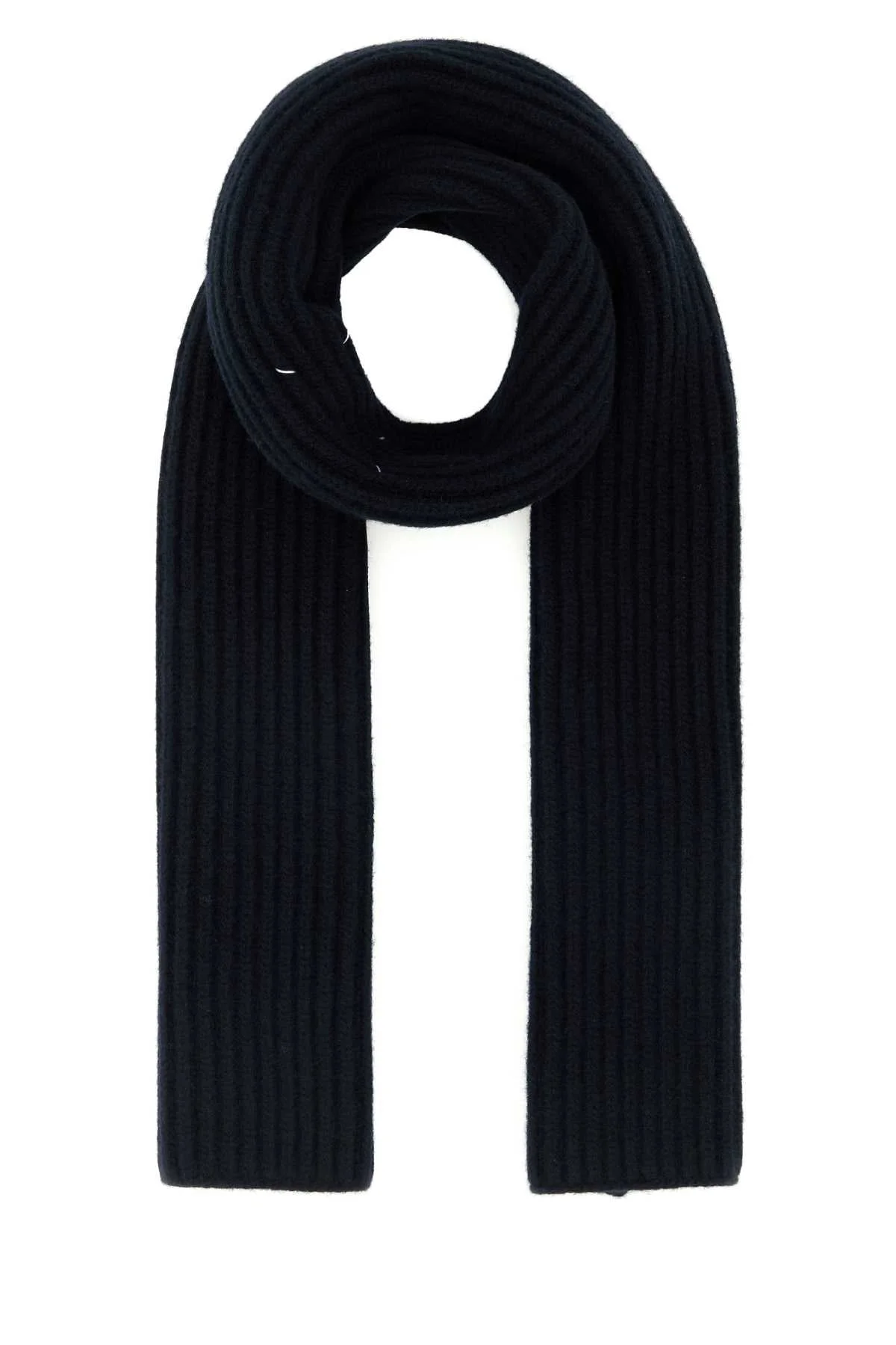 Maison Margiela Men Midnight Blue Wool Scarf - 1