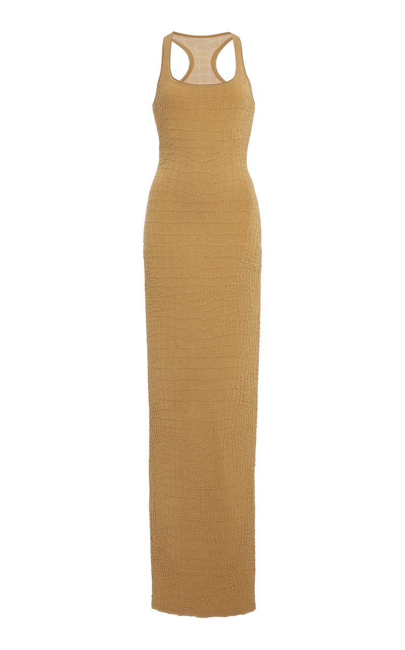 Scala Croc-Knit Maxi Tank Dress neutral - 1