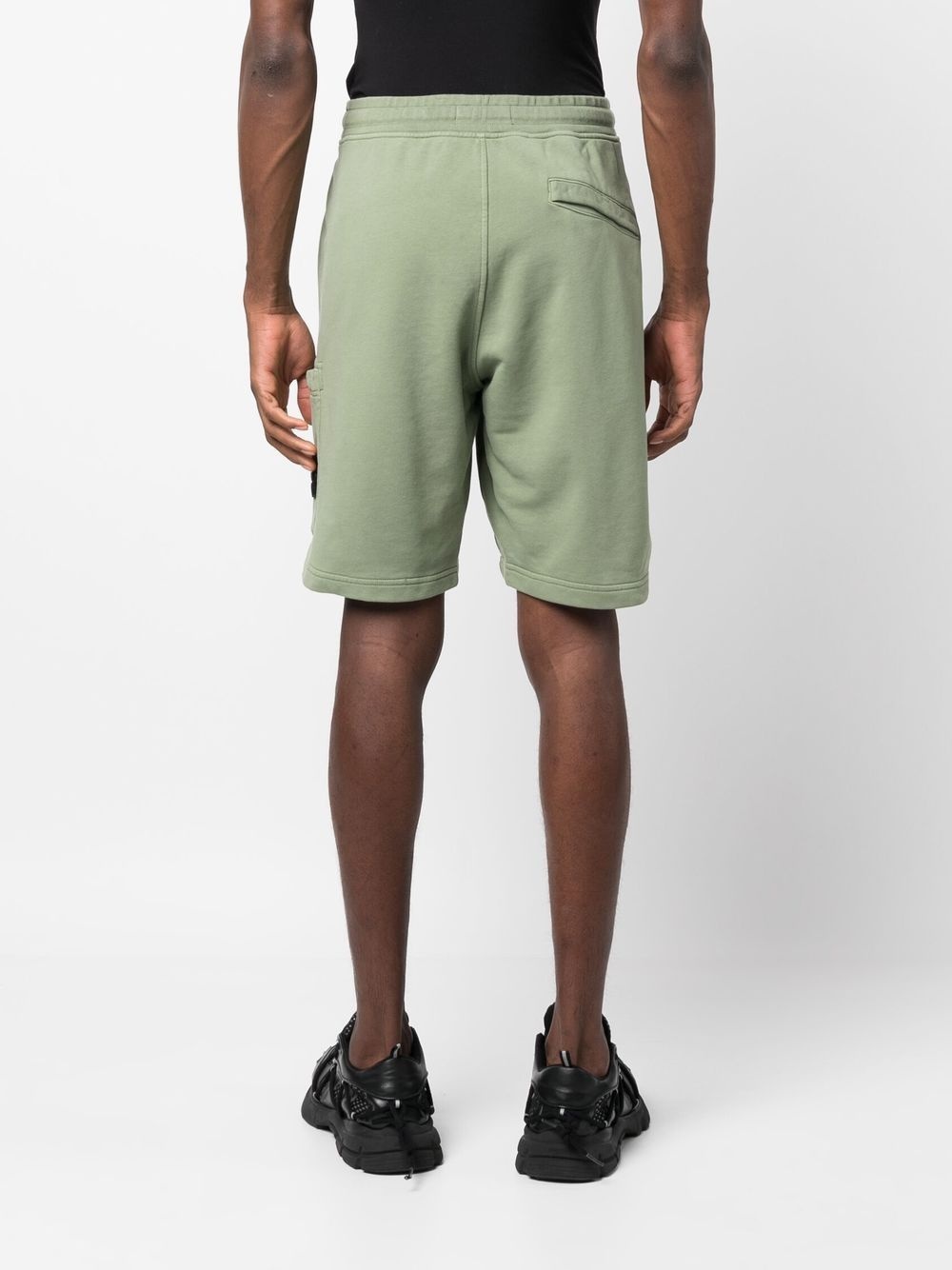 Compass-logo cotton track shorts - 4