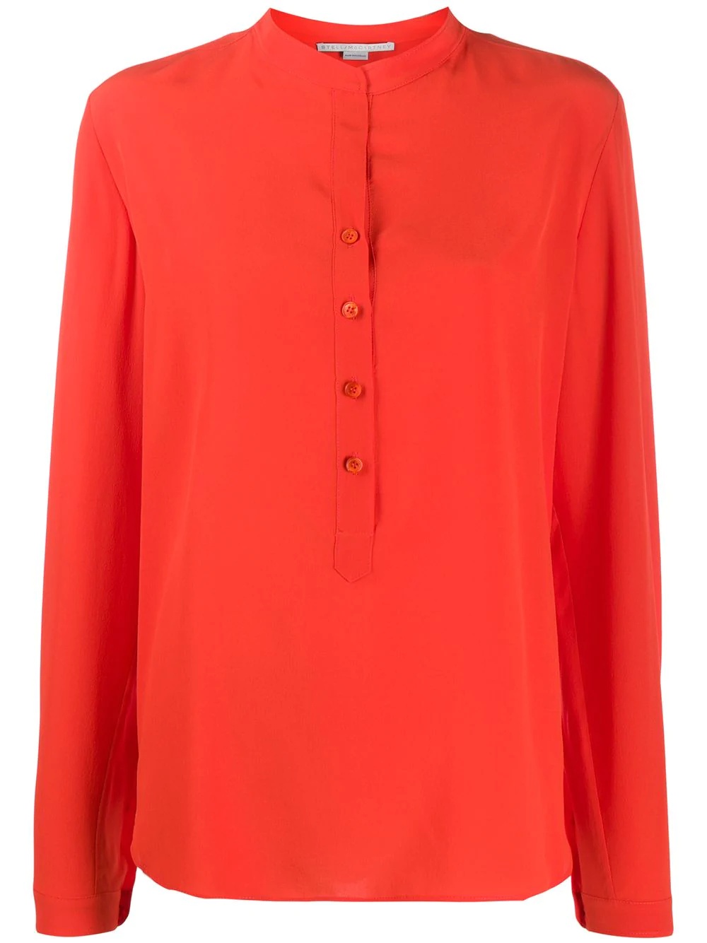 long-sleeve button-down blouse - 1