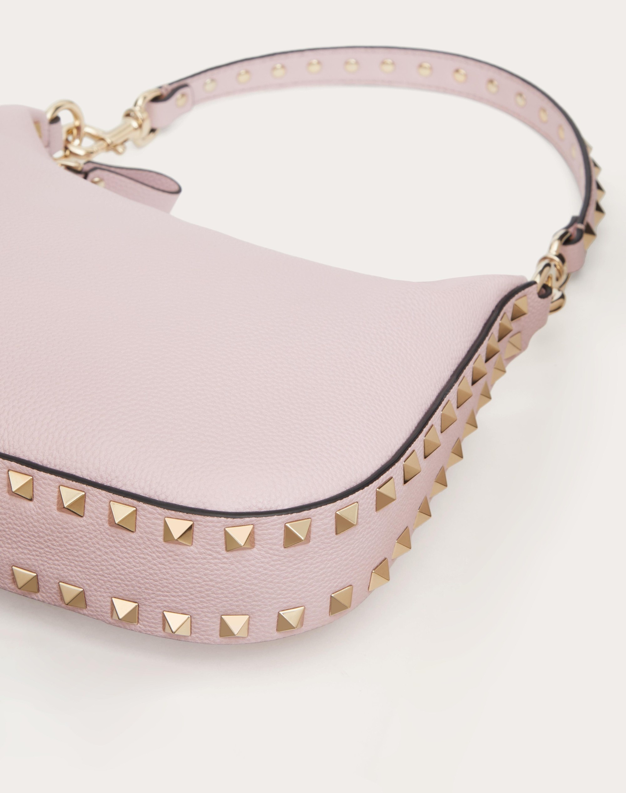 SMALL ROCKSTUD HOBO BAG IN GRAINY CALFSKIN - 8