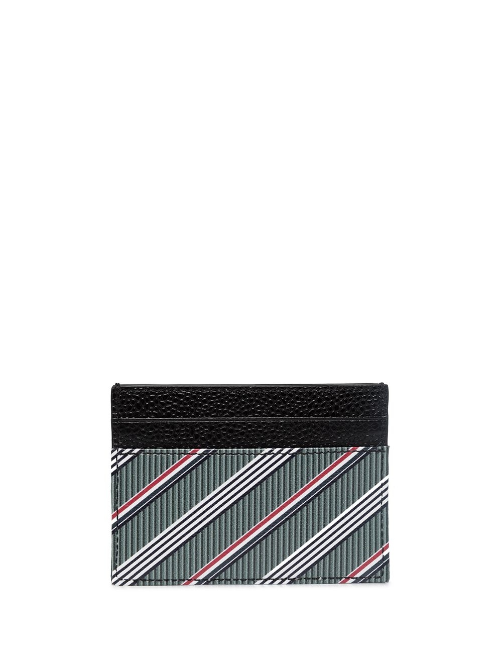 RWB stripe leather cardholder - 2