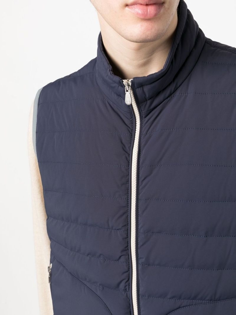 zipped padded gilet jacket - 5