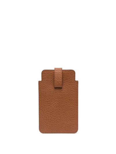 Maison Margiela signature-stitch leather phone case outlook