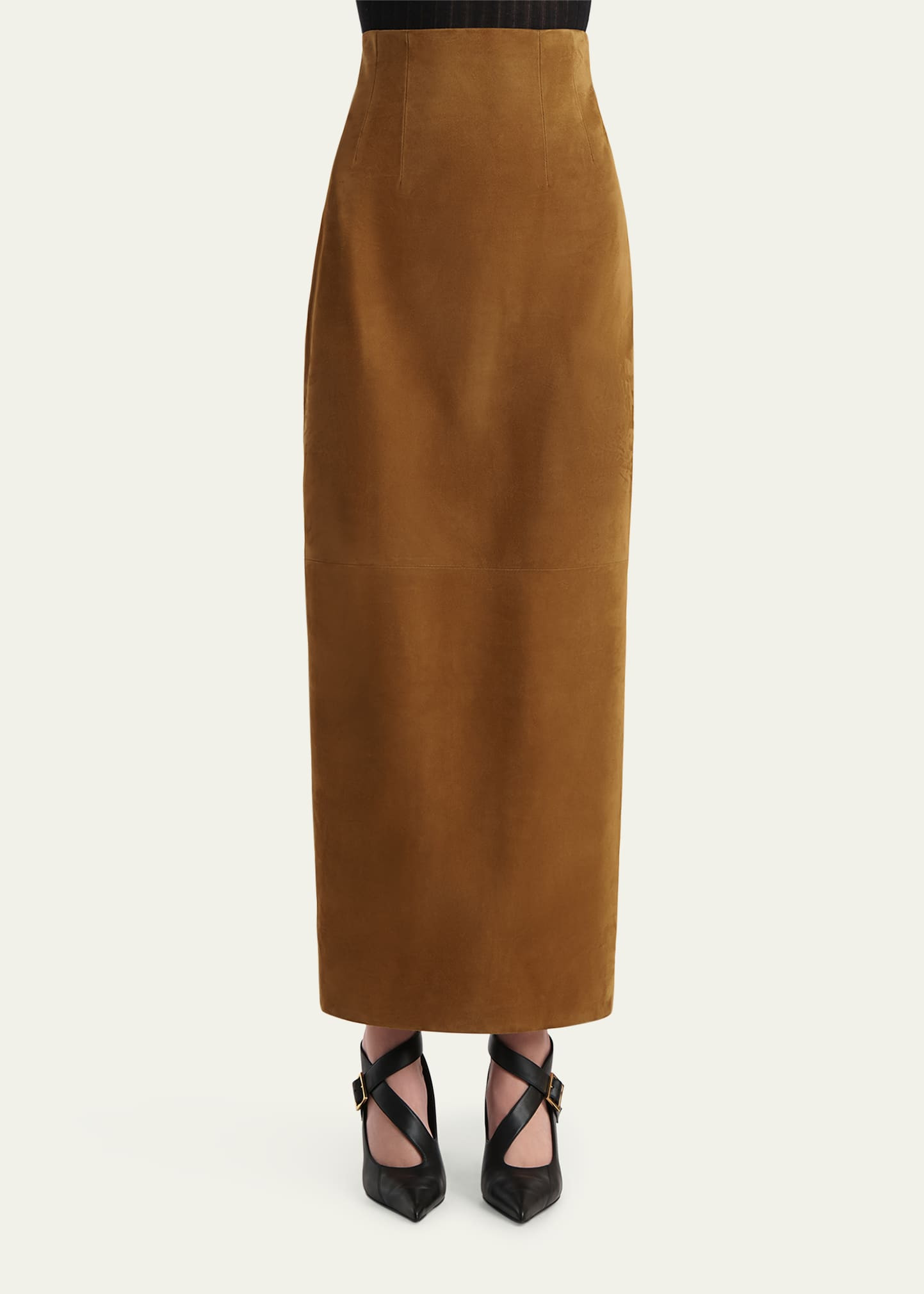 Loxley Long Pencil Leather Skirt - 4
