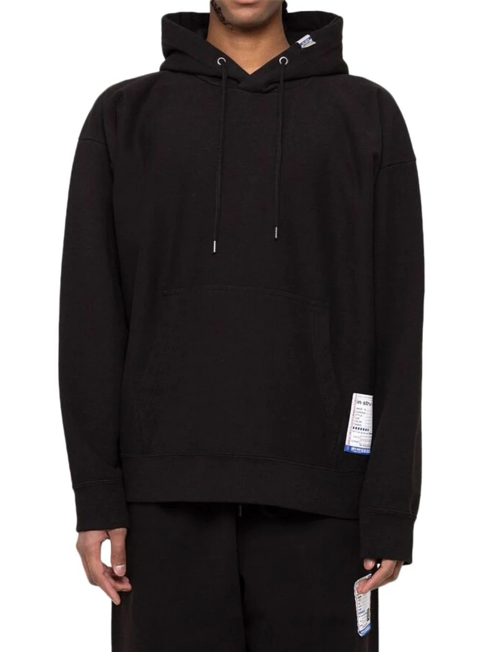 hooded french terry pullover - 1