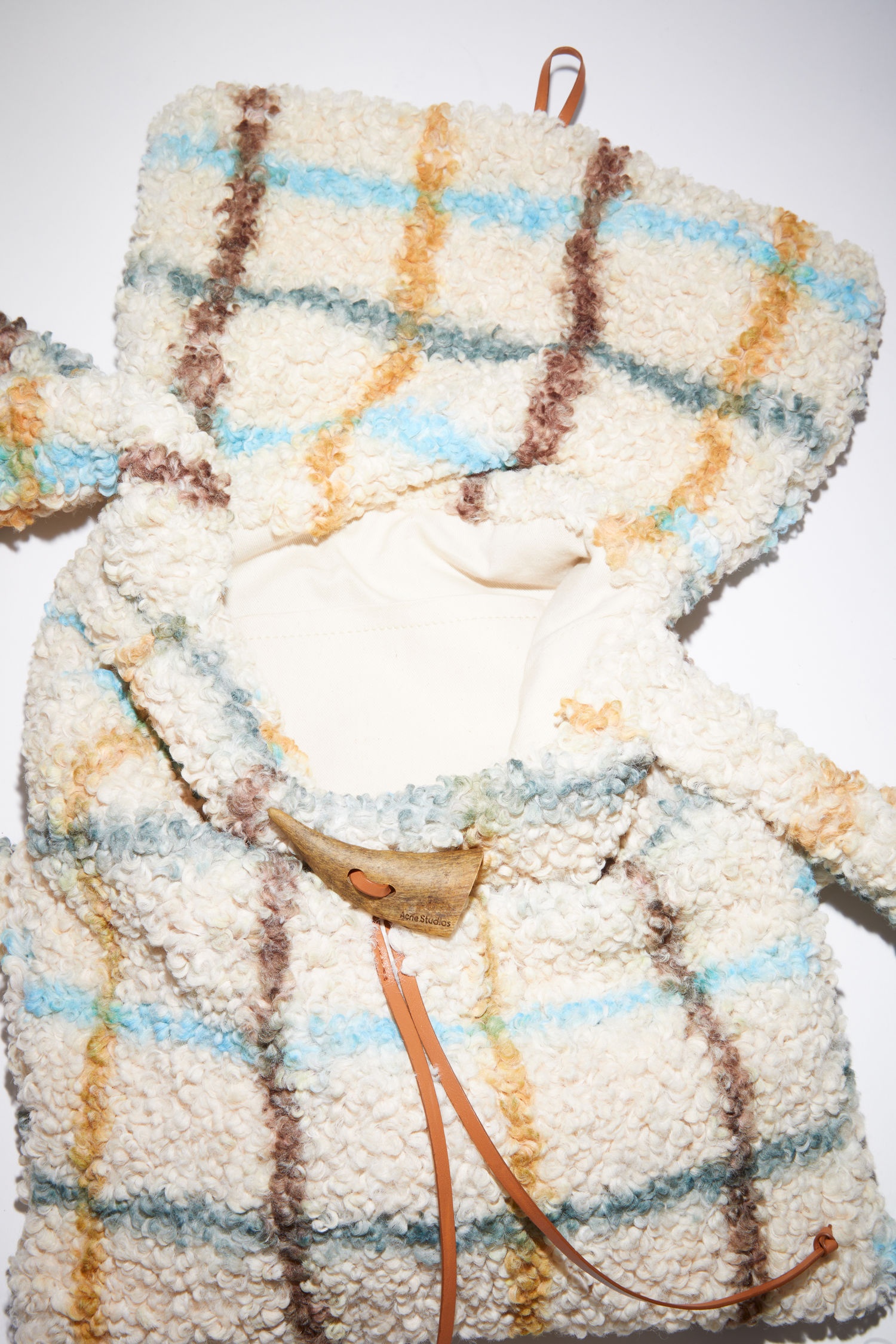 Fluffy check crossbody - Beige - 5