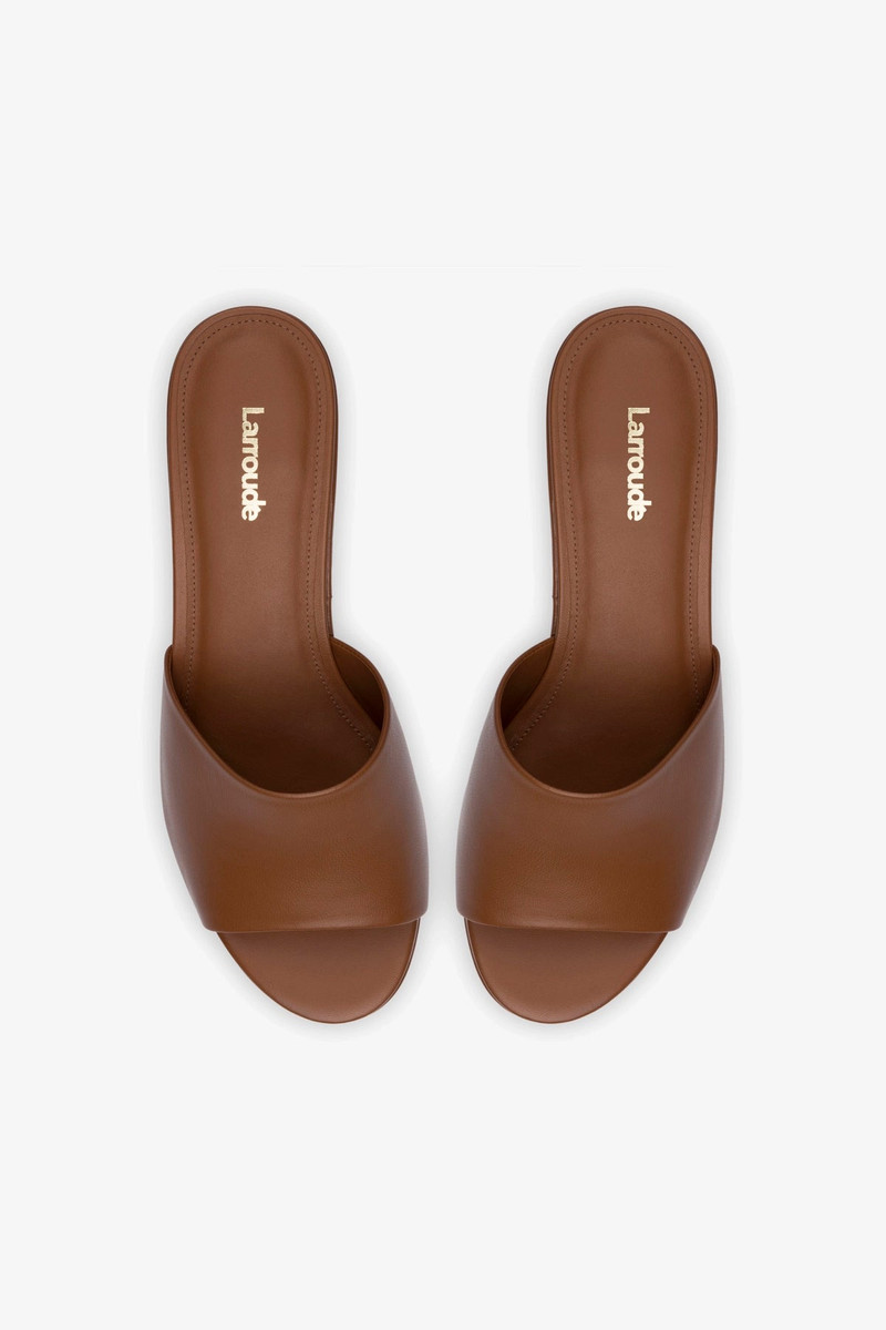 Miso Platform Sandal In Caramel Leather 4