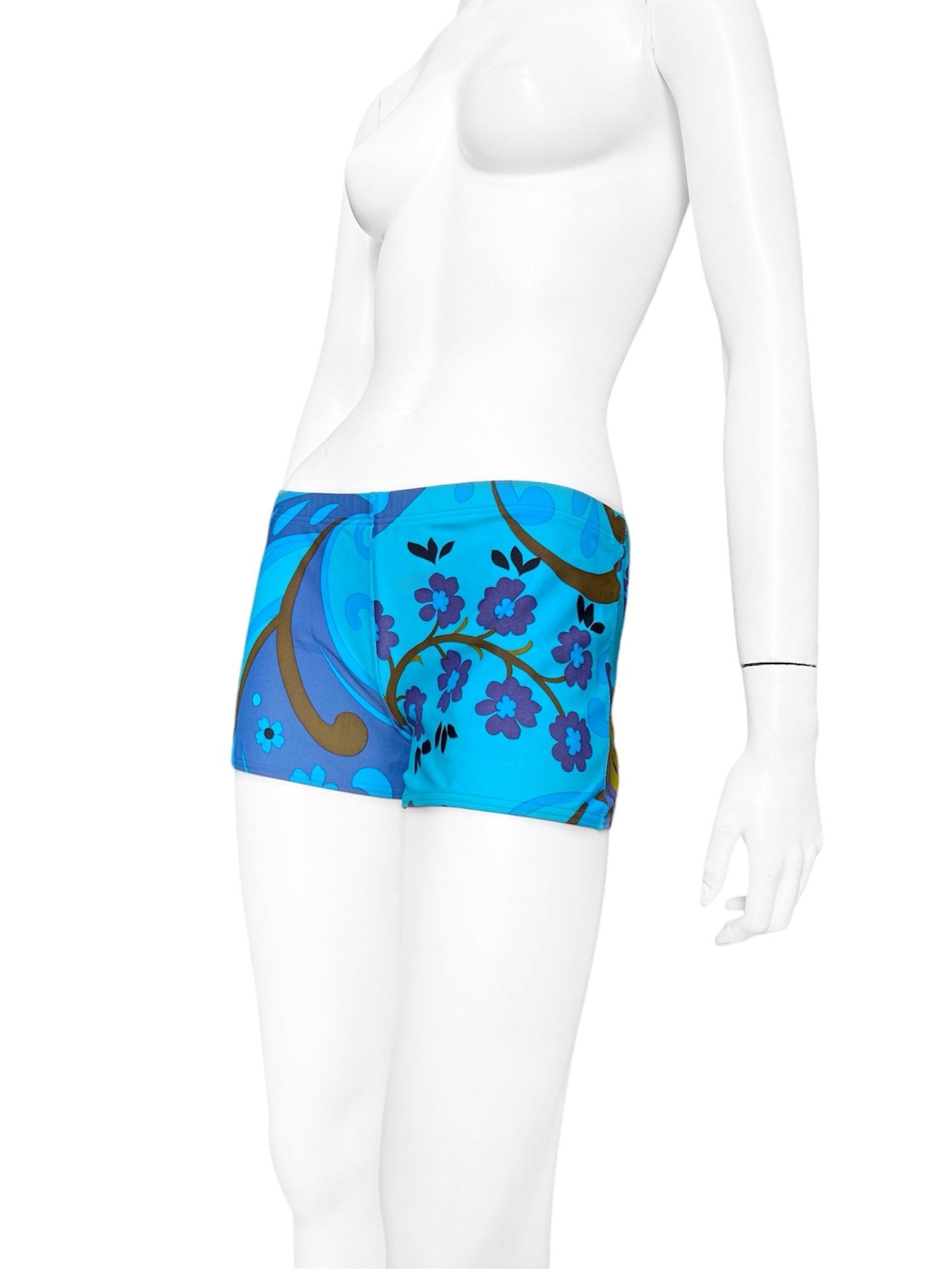 Gucci Spring 1999 Tom Ford Blue Floral Swimming Shorts Briefs S - 5