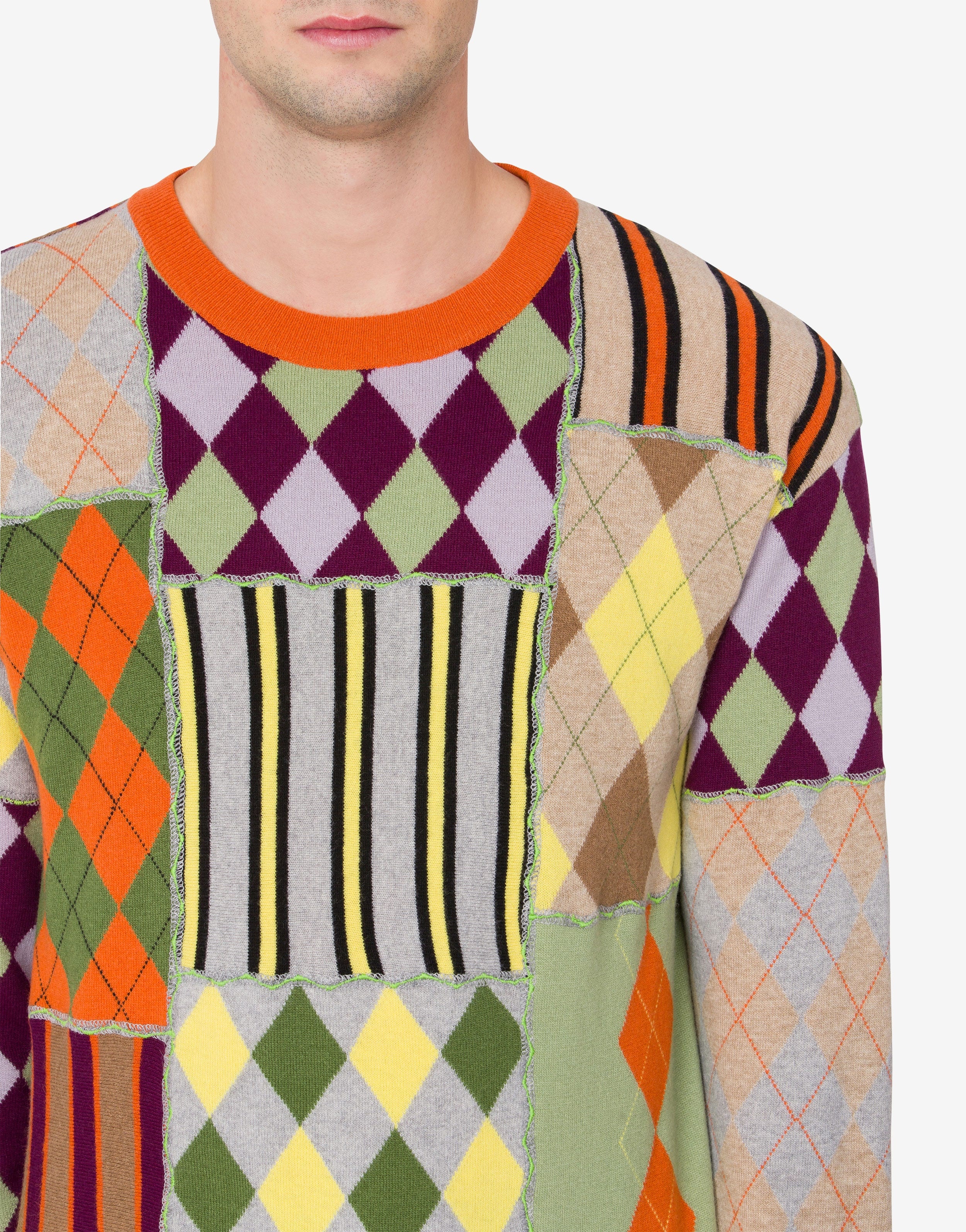 PATCHWORK LAMBSWOOL JUMPER - 4
