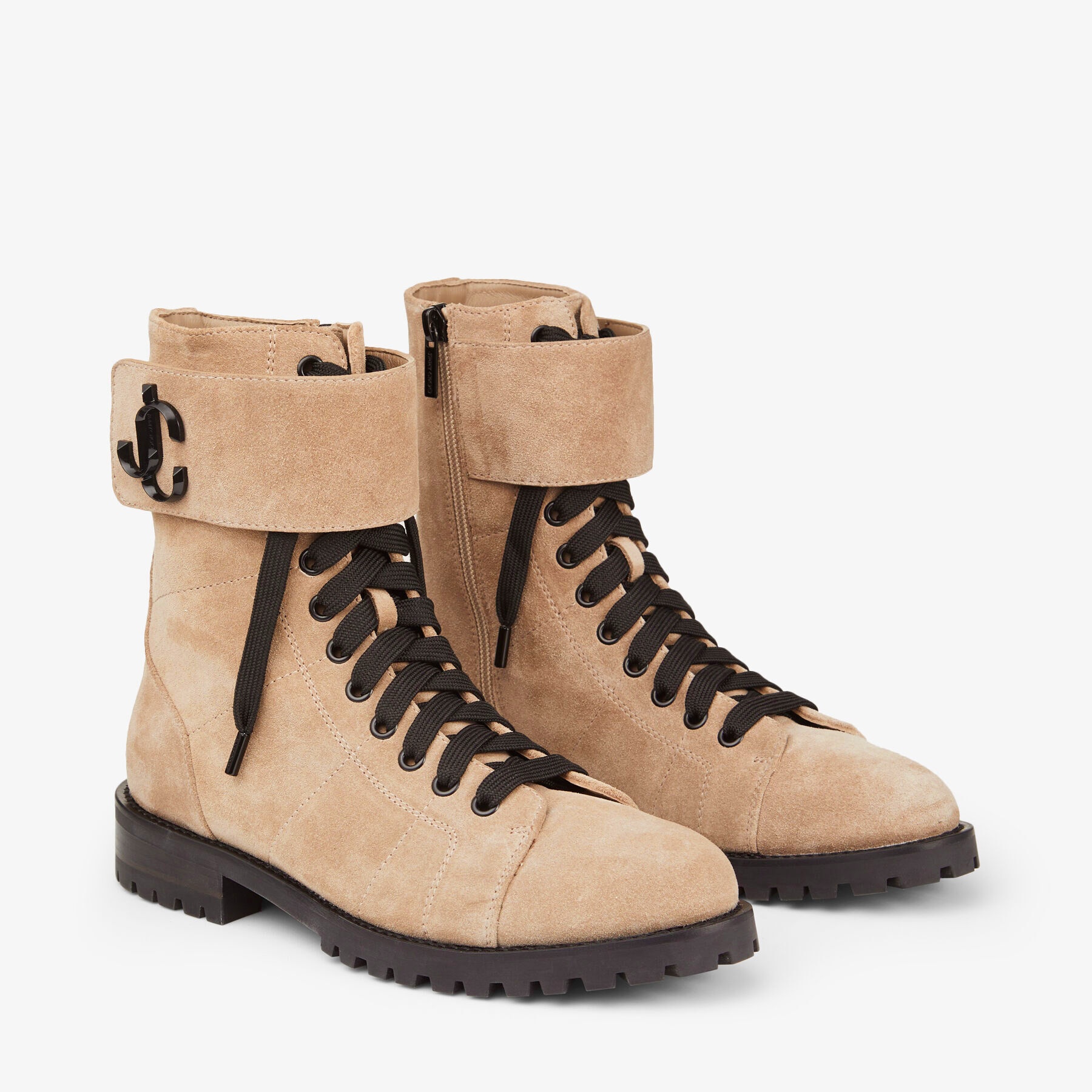 Ceirus Flat
Stone Crosta Suede Combat Boots - 3