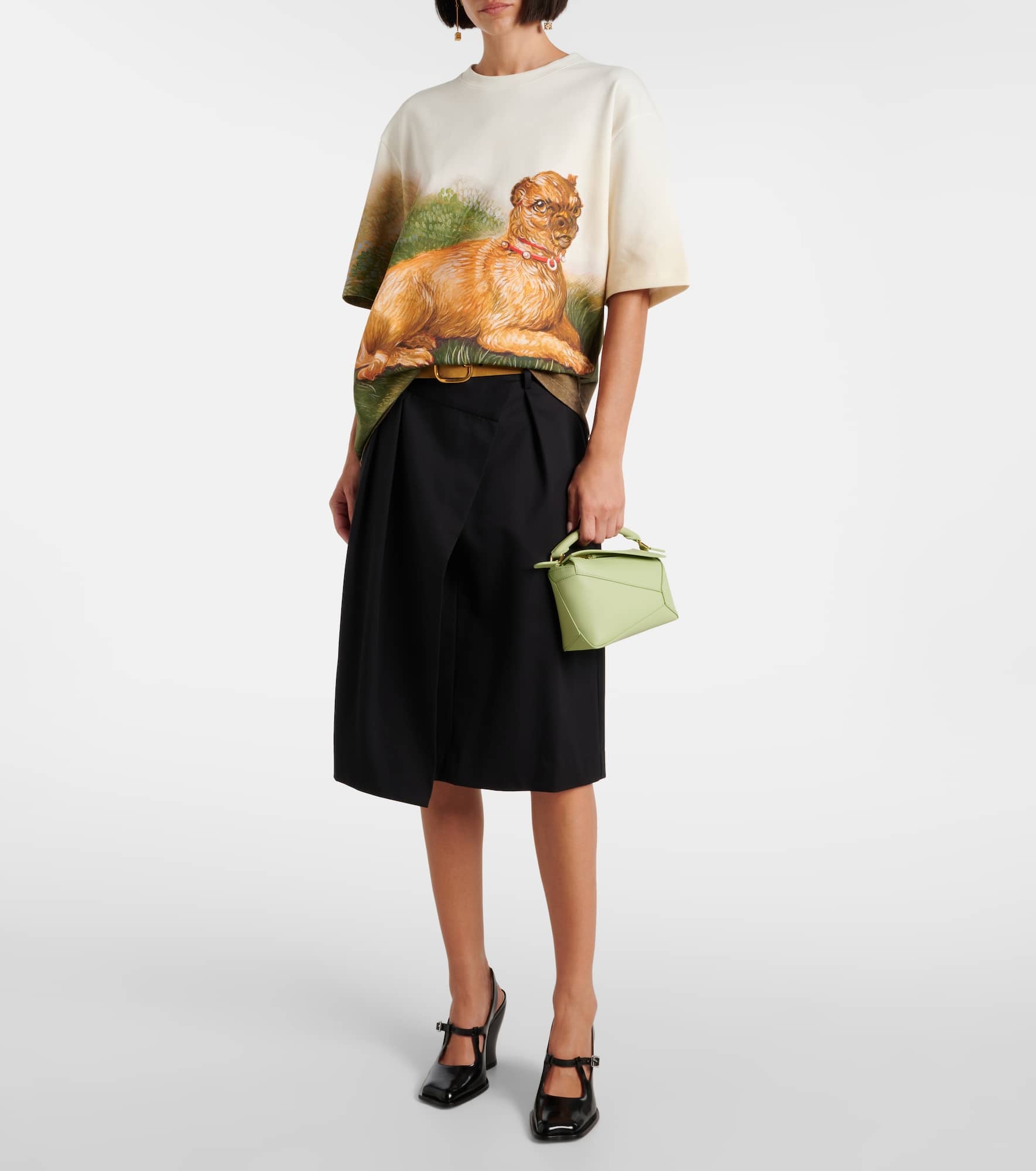 Wrap cotton and silk midi skirt - 2