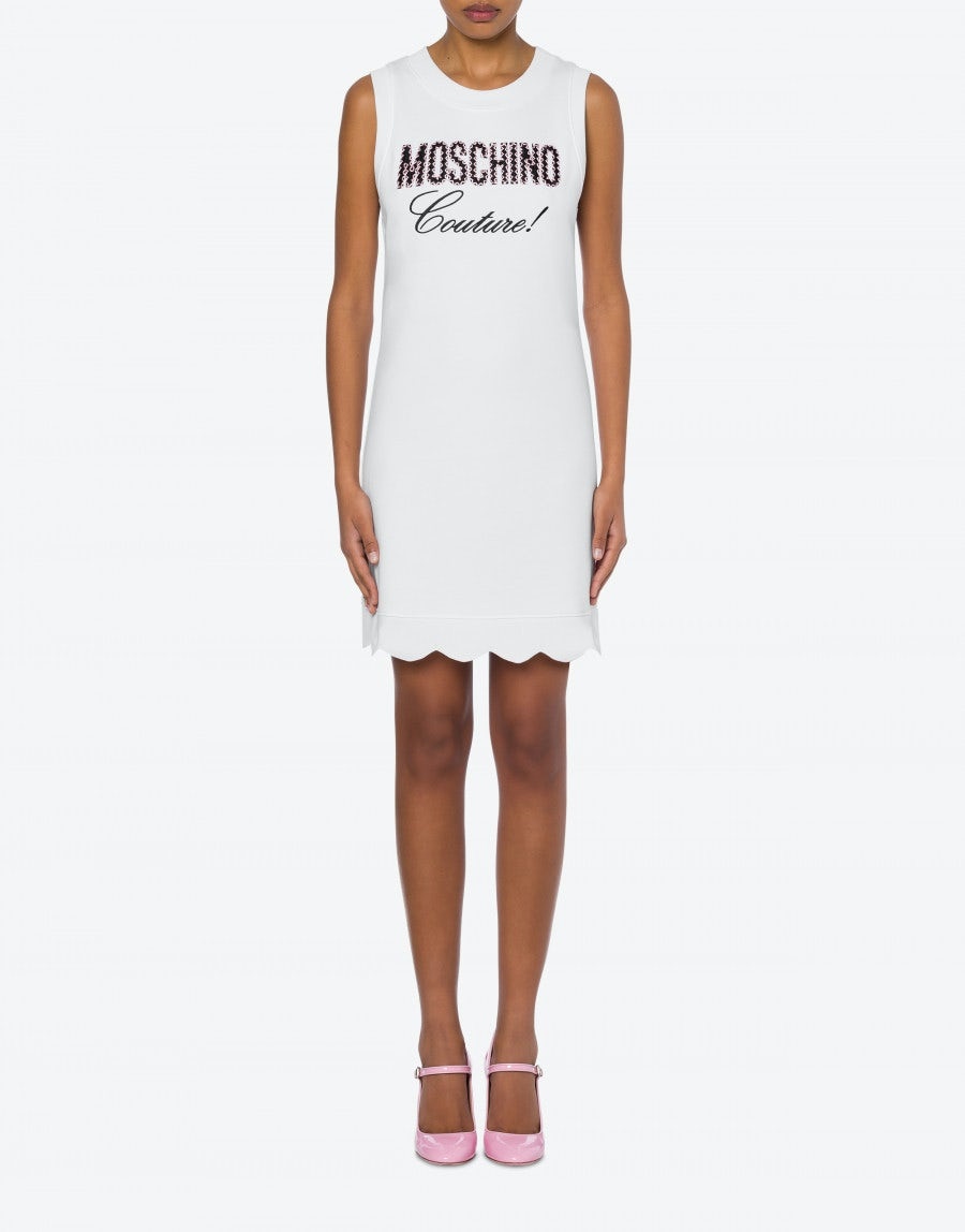 MOSCHINO COUTURE EMBROIDERY FLEECE DRESS - 2