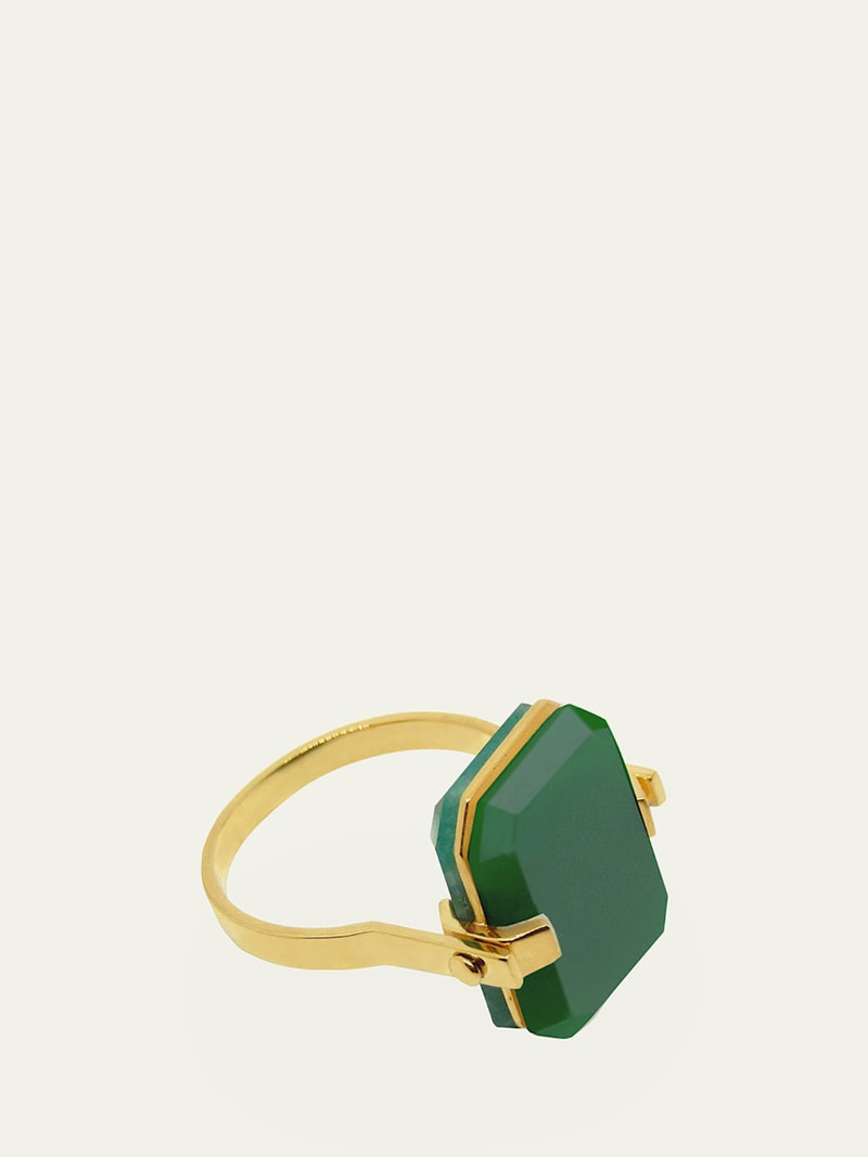 ALIITA Deco Sandwich Ring with Amazonite and Green Agate outlook