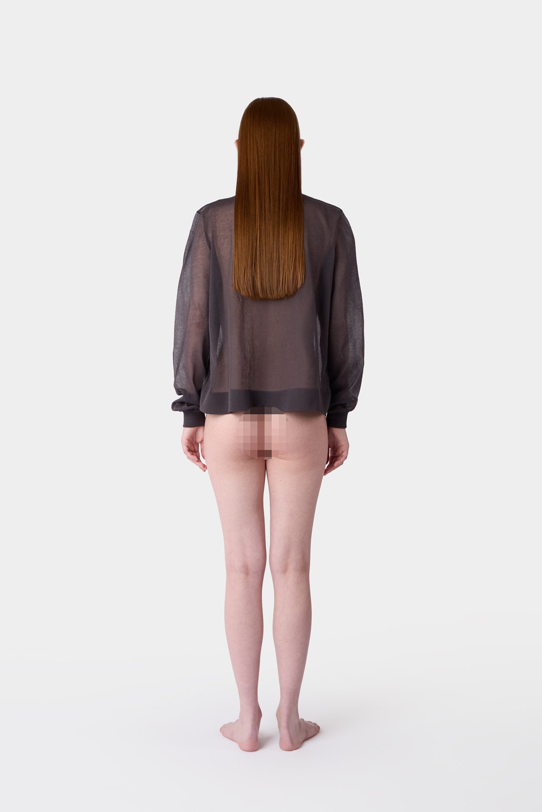 KNIT LONGSLEEVE T-SHIRT / charcoal gray - 8