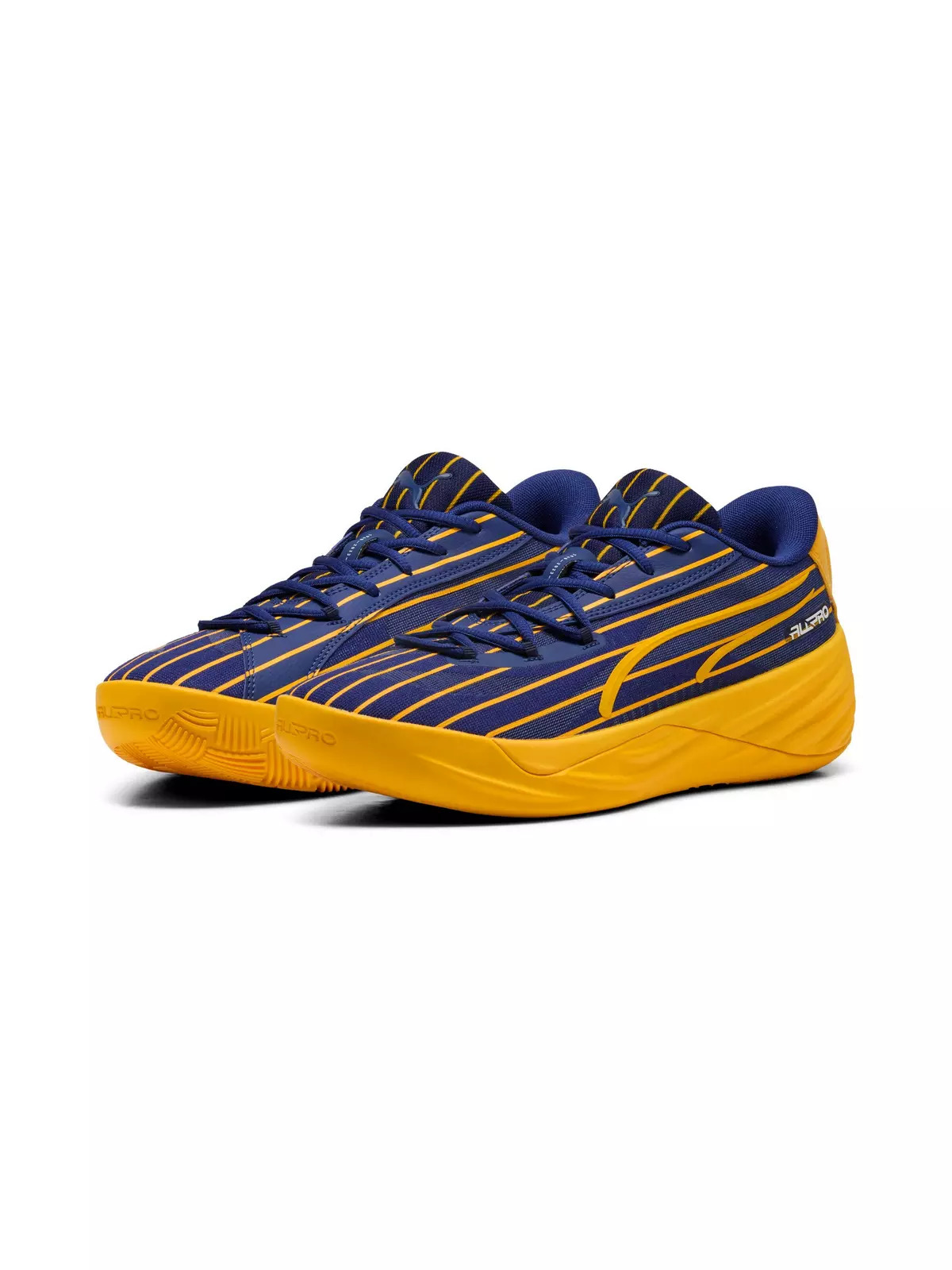 PUMA Tyrese Haliburton All-Pro NITRO Pinstripes "Elektro Blue/Sport Yellow" Men's Basketball Shoe - 3
